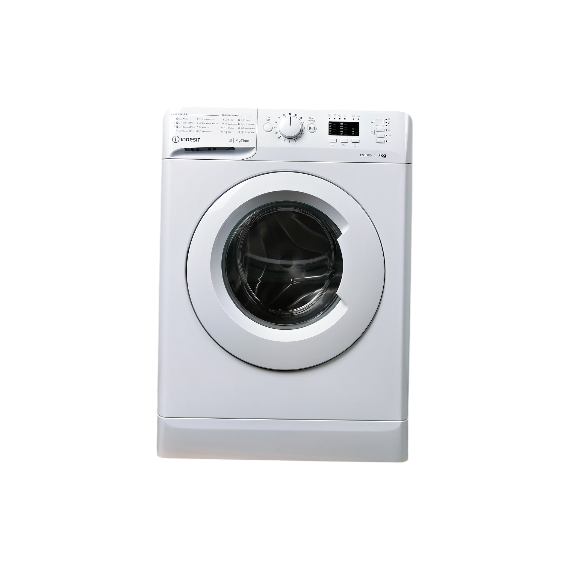 Lave-Linge Hublot 7 kg Reconditionné INDESIT MTWA71252WEE : vue de face