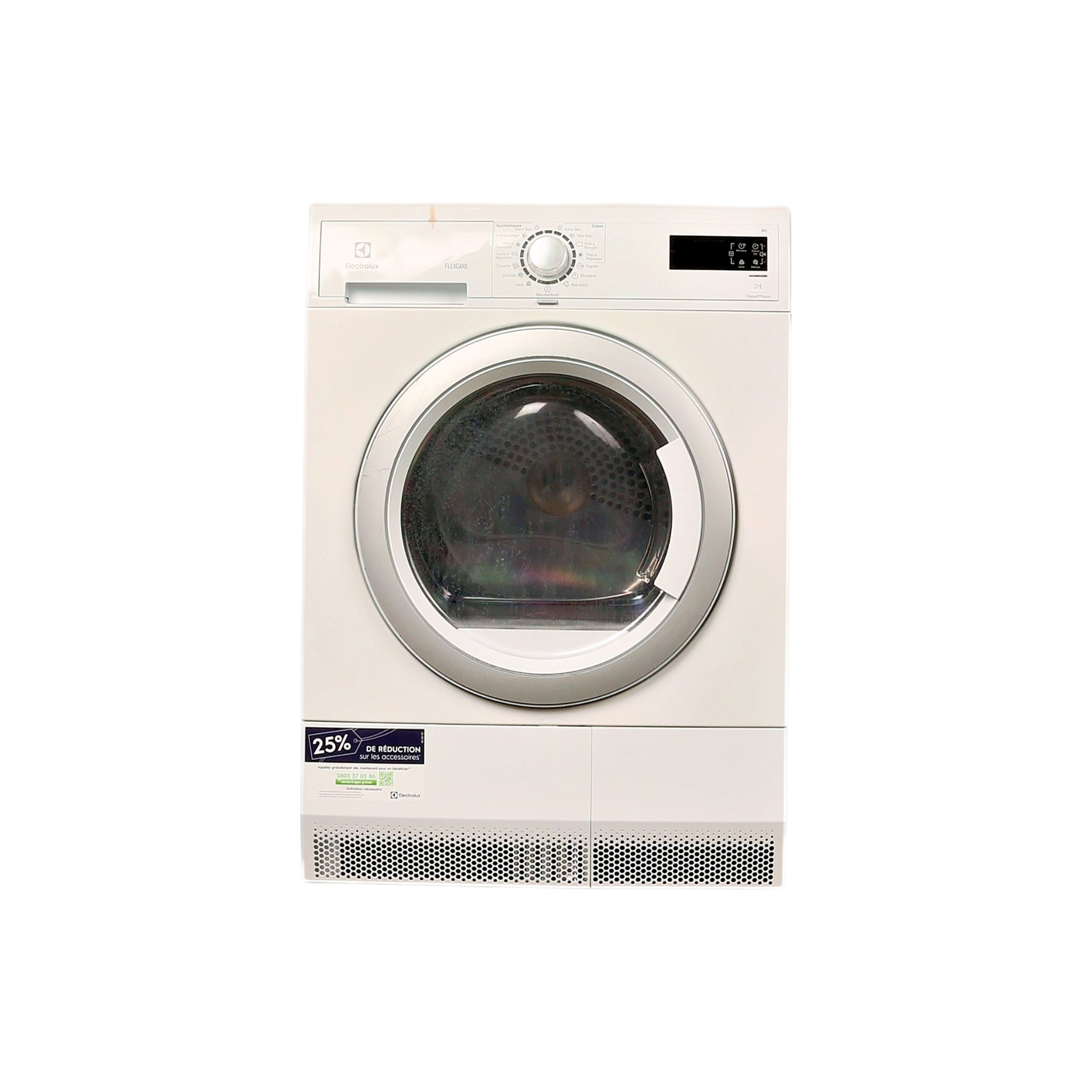 Seche-Linge Condensation 8 kg Reconditionné ELECTROLUX EDC2188GDB : vue de face