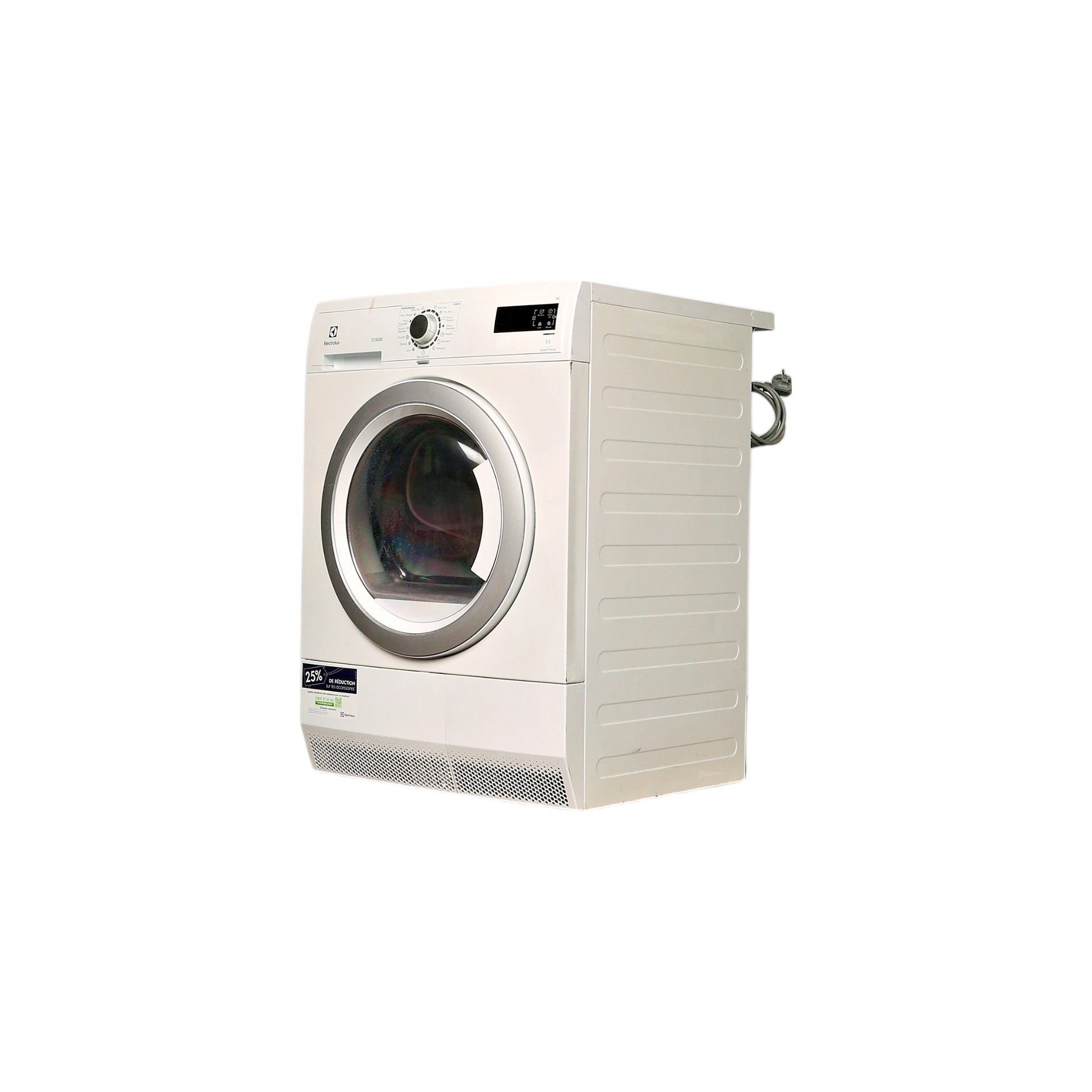 Seche-Linge Condensation 8 kg Reconditionné ELECTROLUX EDC2188GDB : vue du côté gauche