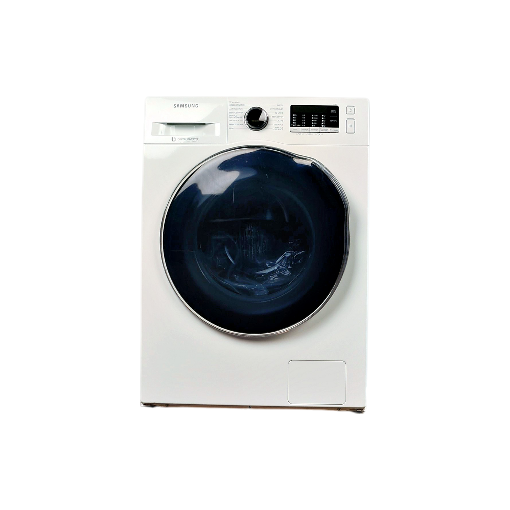 Lave-Linge Sechant 8 kg Reconditionné SAMSUNG WD80J5B30AW : vue de face