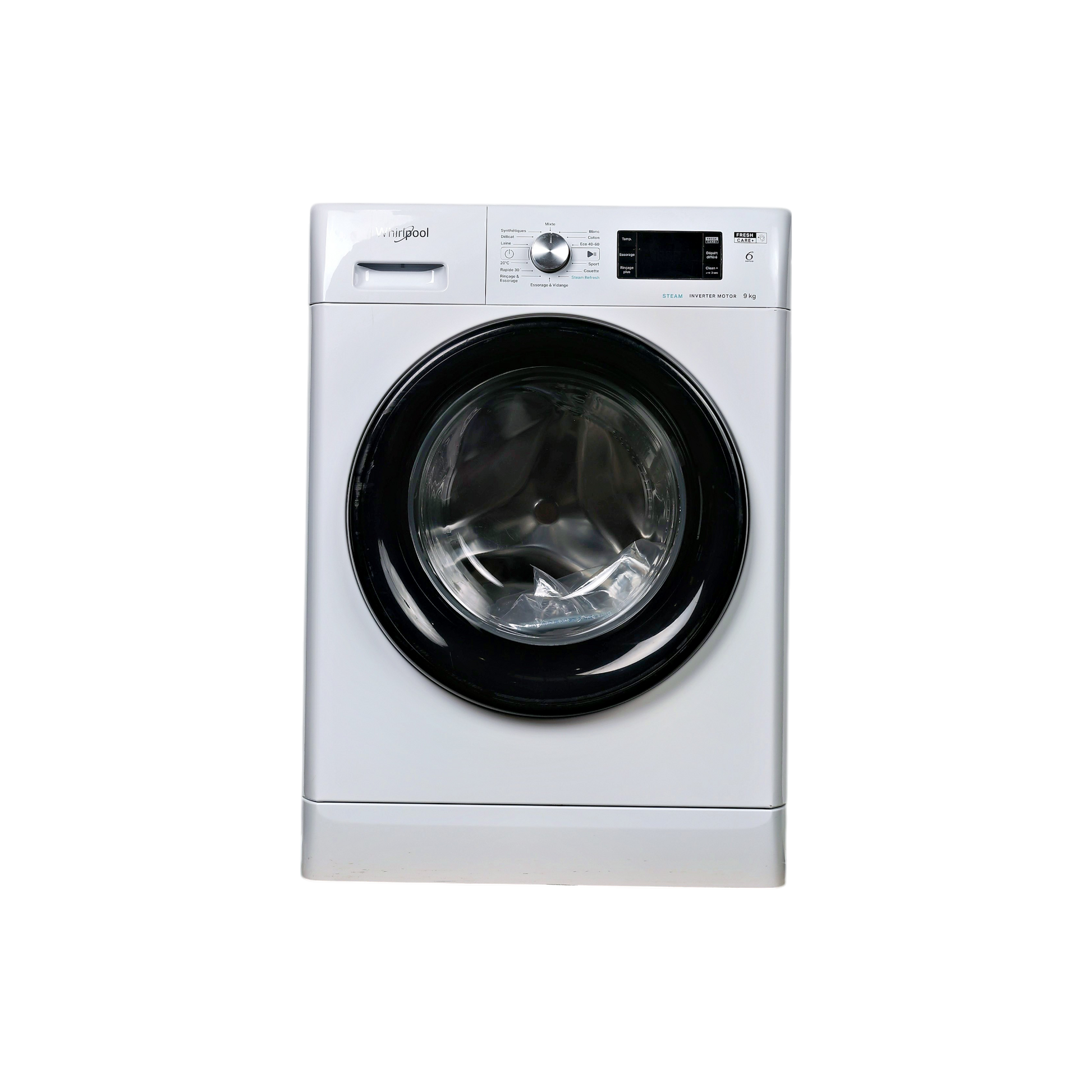 Lave-Linge Hublot 9 kg Reconditionné WHIRLPOOL FFBP9469BVFR : vue de face
