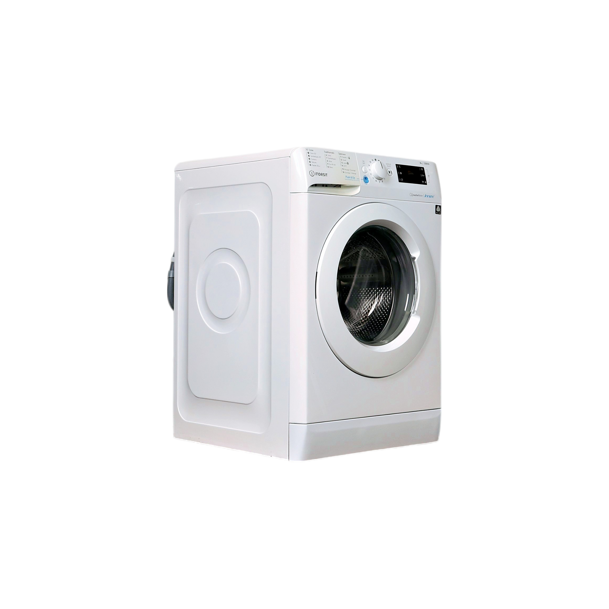 Lave-Linge Hublot 8 kg Reconditionné INDESIT BWEW81285XWFRN : vue du côté droit