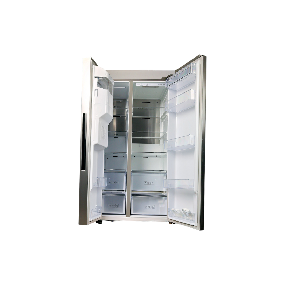 Réfrigérateur Américain 617 L Reconditionné SAMSUNG RS68N8240S9 : vue de l'intérieur