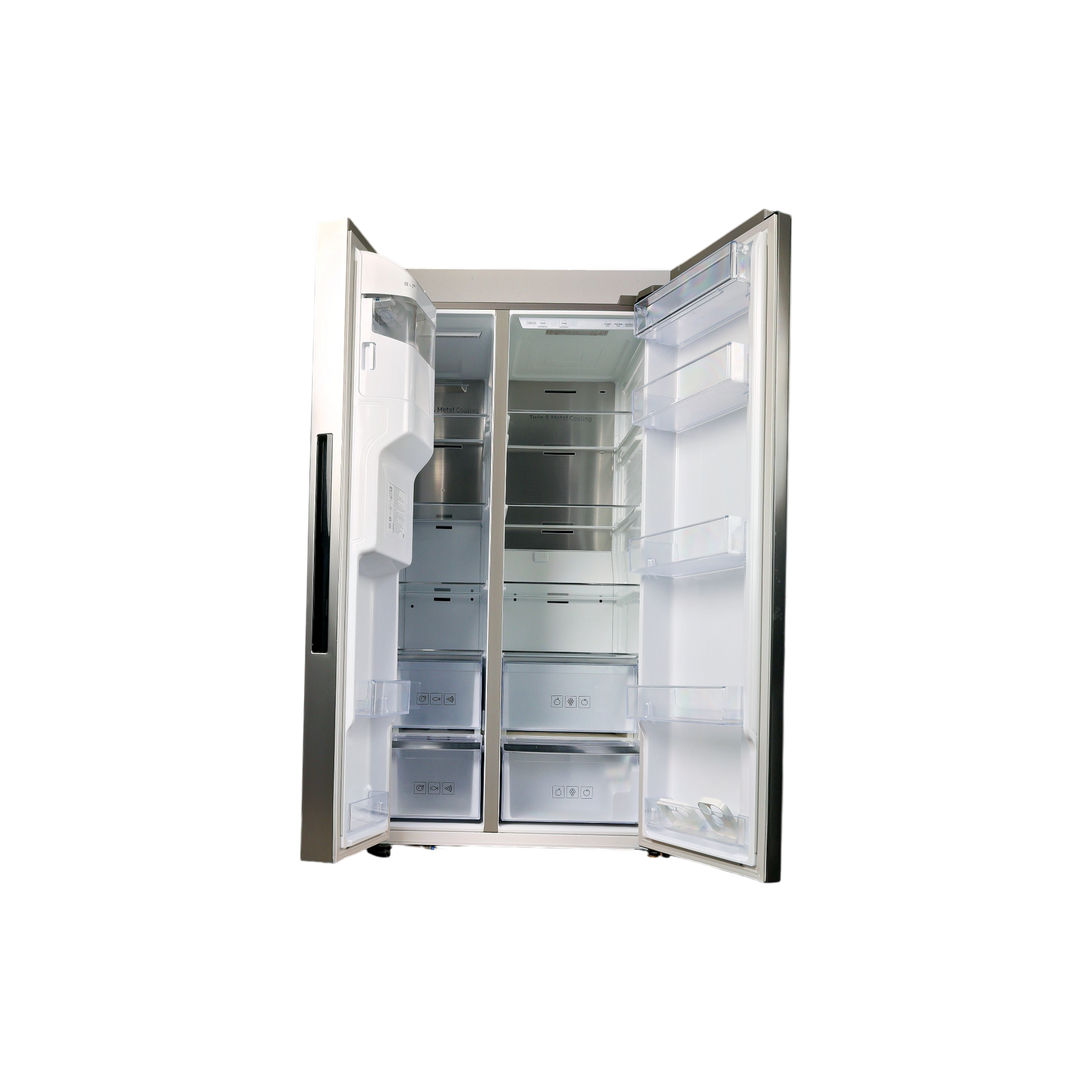 Réfrigérateur Américain 617 L Reconditionné SAMSUNG RS68N8240S9 : vue de l'intérieur