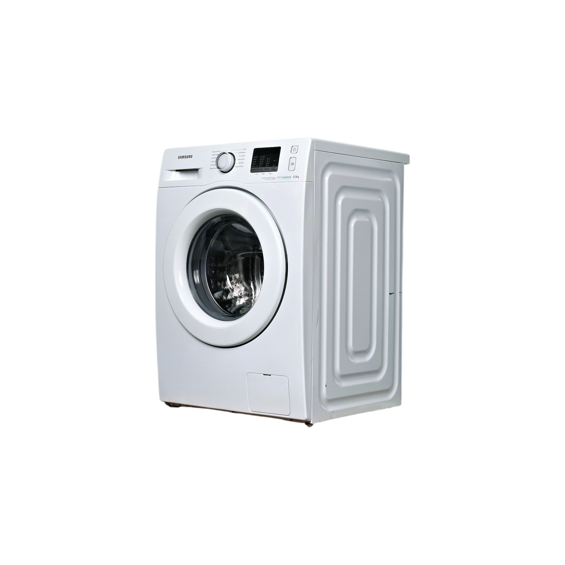 Lave-Linge Hublot 8 kg Reconditionné SAMSUNG WF80F5E0W4W : vue du côté gauche