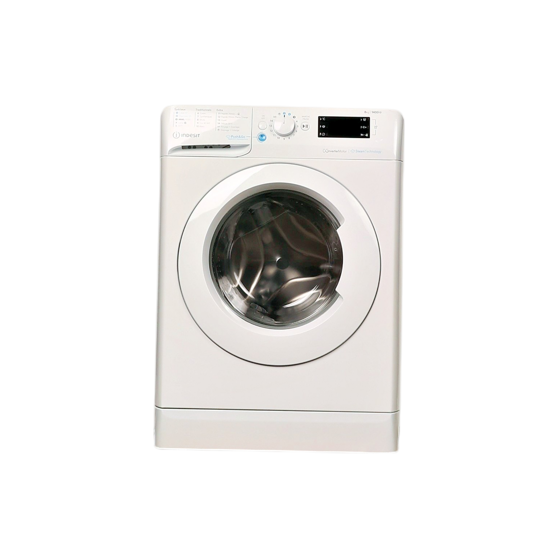 Lave-Linge Hublot 8 kg Reconditionné INDESIT BWE81496XWVFR : vue de face