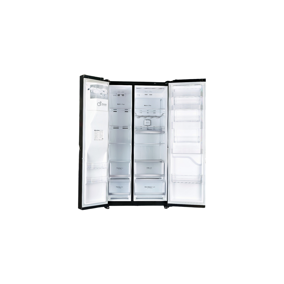 Réfrigérateur Américain 625 L Reconditionné LG GSS6871MC : vue de l'intérieur