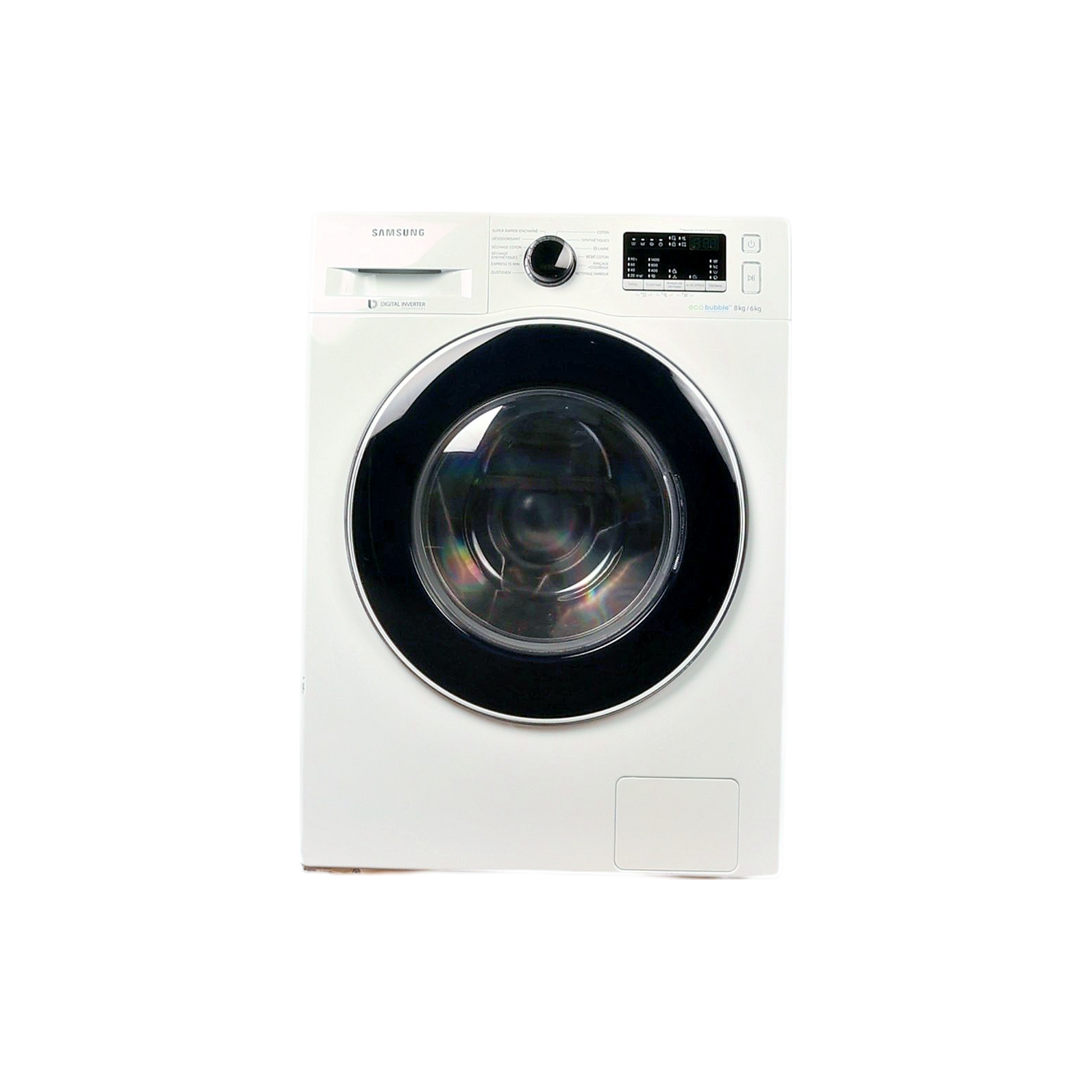 Lave-Linge Sechant 8 kg Reconditionné SAMSUNG WD80M4453JW : vue de face