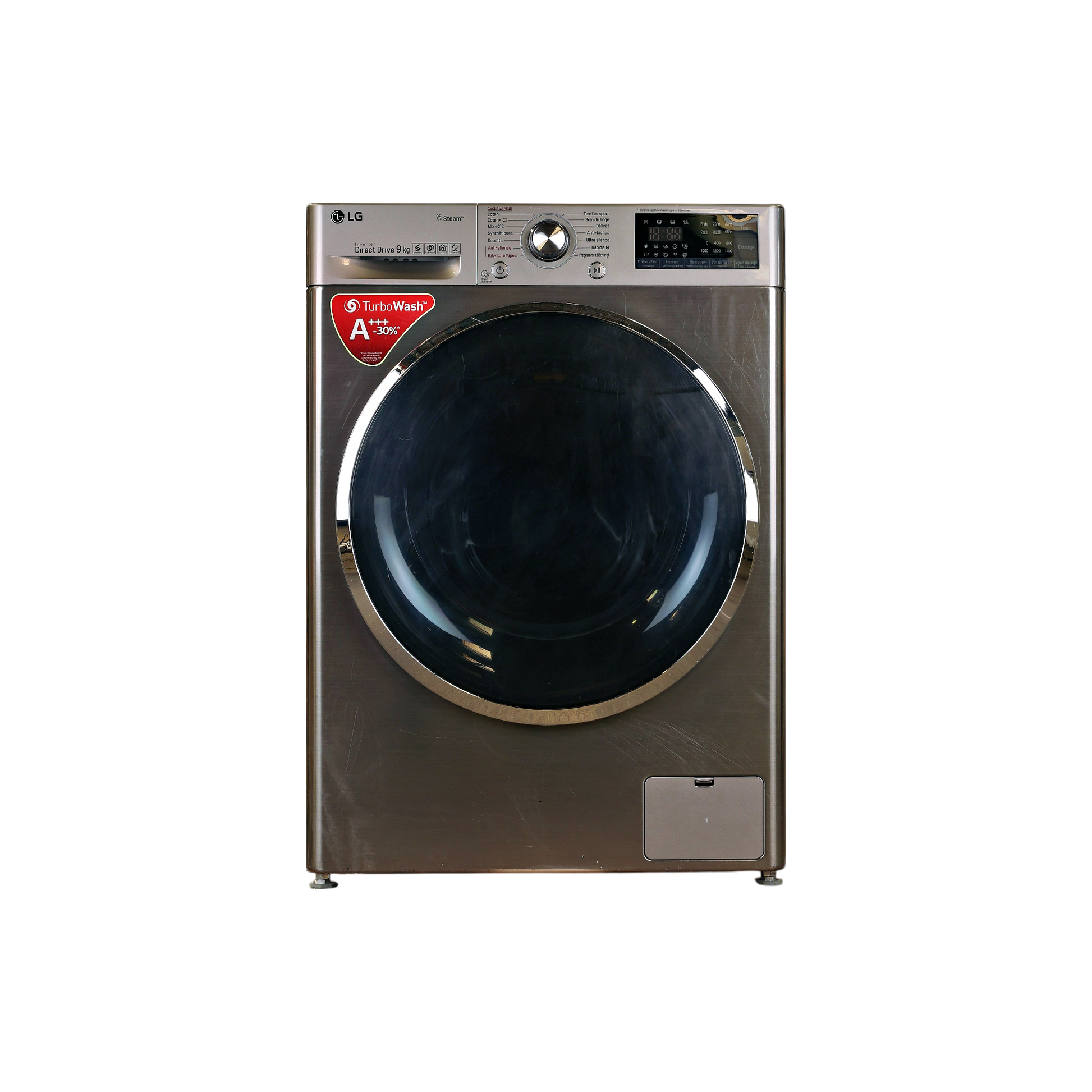 Lave-Linge Hublot 9 kg Reconditionné LG F94J72STST : vue de face