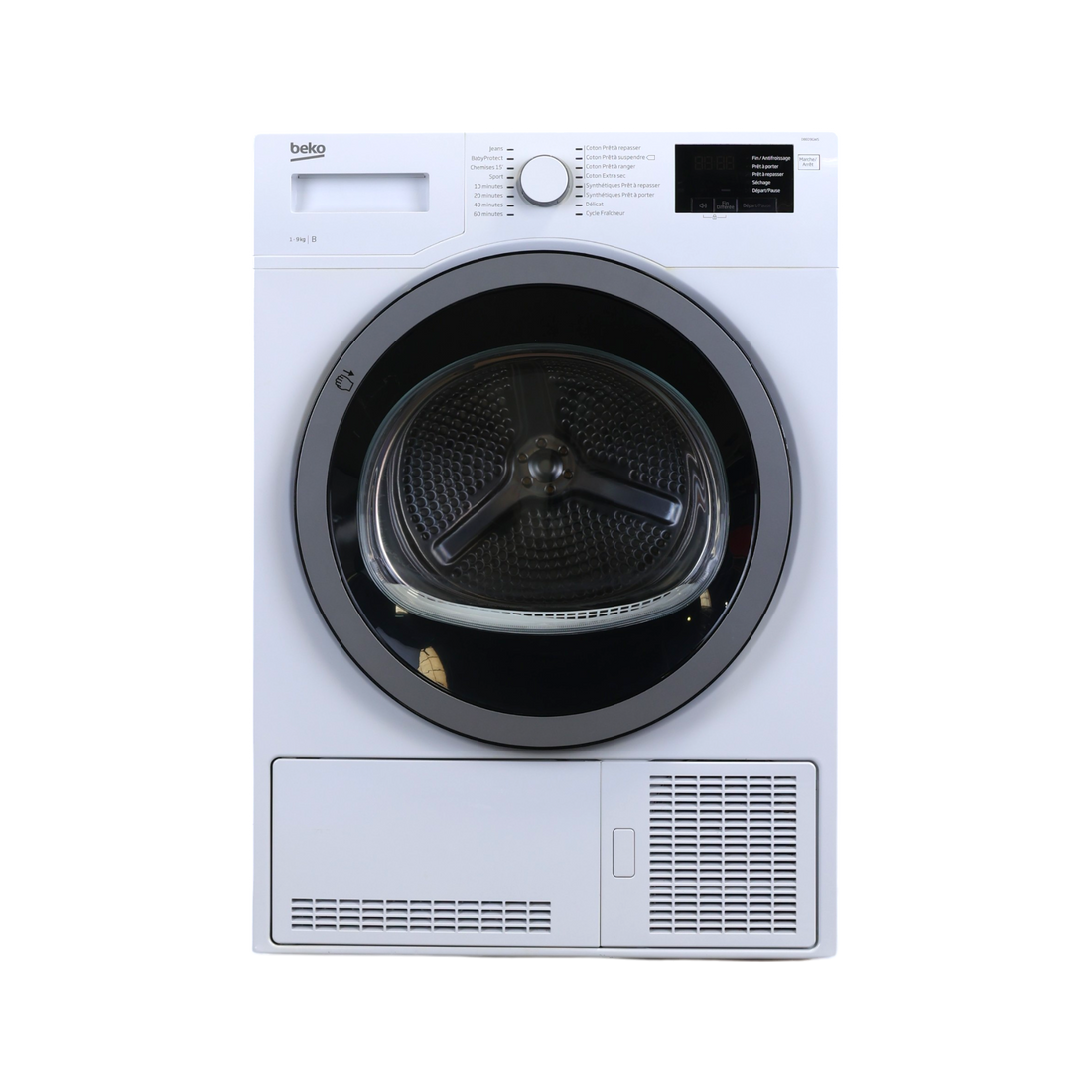 Seche-Linge Condensation 9 kg Reconditionné BEKO DBED9GWS : vue de face