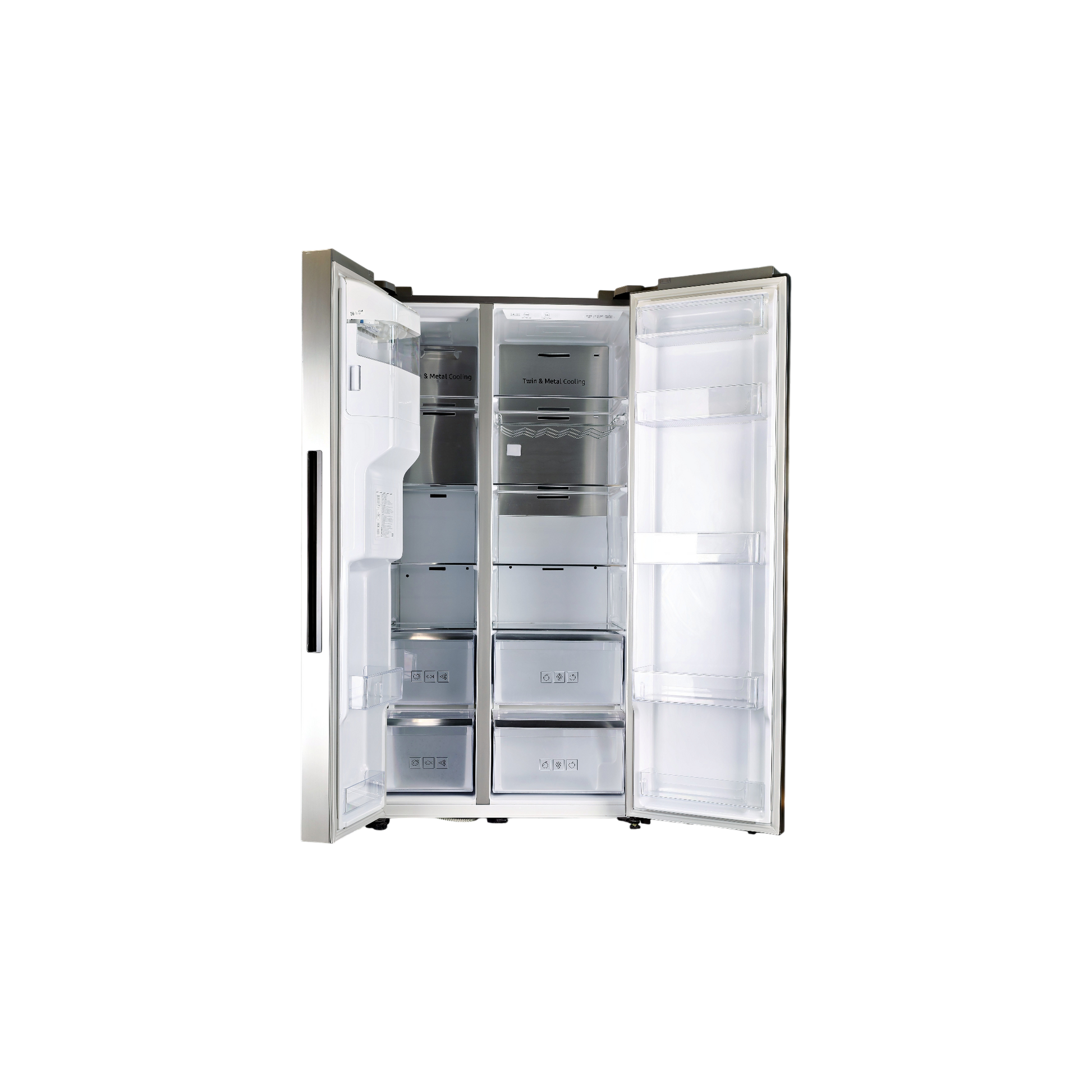 Réfrigérateur Américain 617 L Reconditionné SAMSUNG RS68N8240S9 : vue de l'intérieur