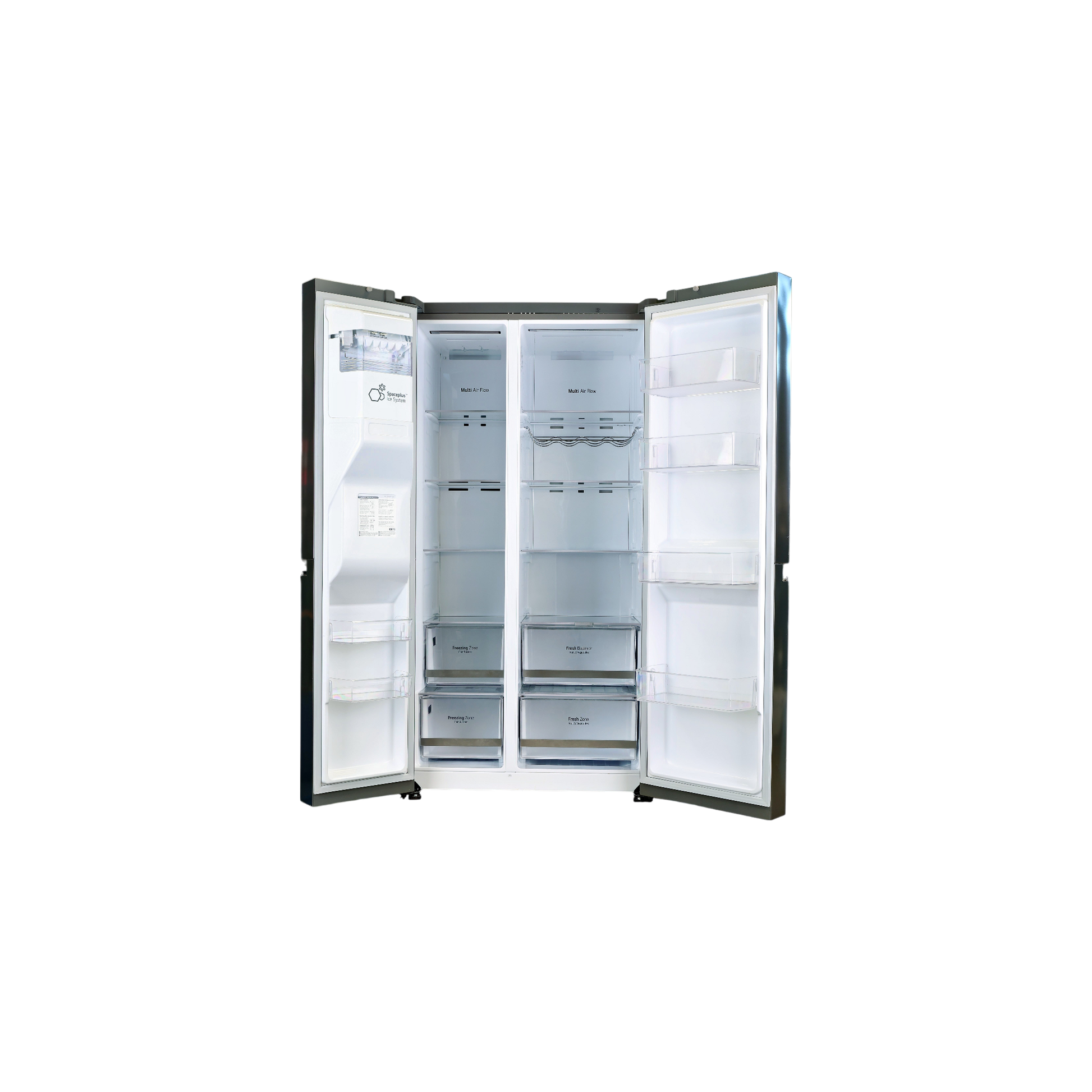 Réfrigérateur Américain 635 L Reconditionné LG GSLV80PZLF : vue de l'intérieur