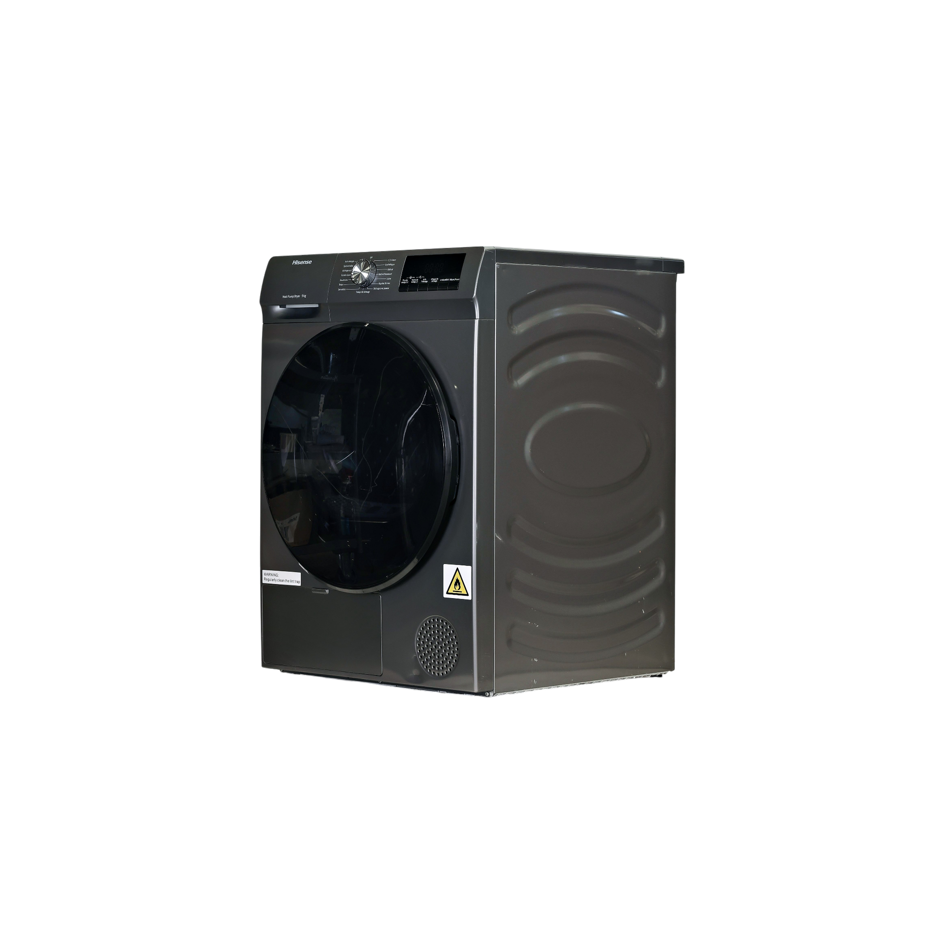 Seche-Linge Pompe À Chaleur 9 kg Reconditionné HISENSE DHQA902UT : vue du côté gauche