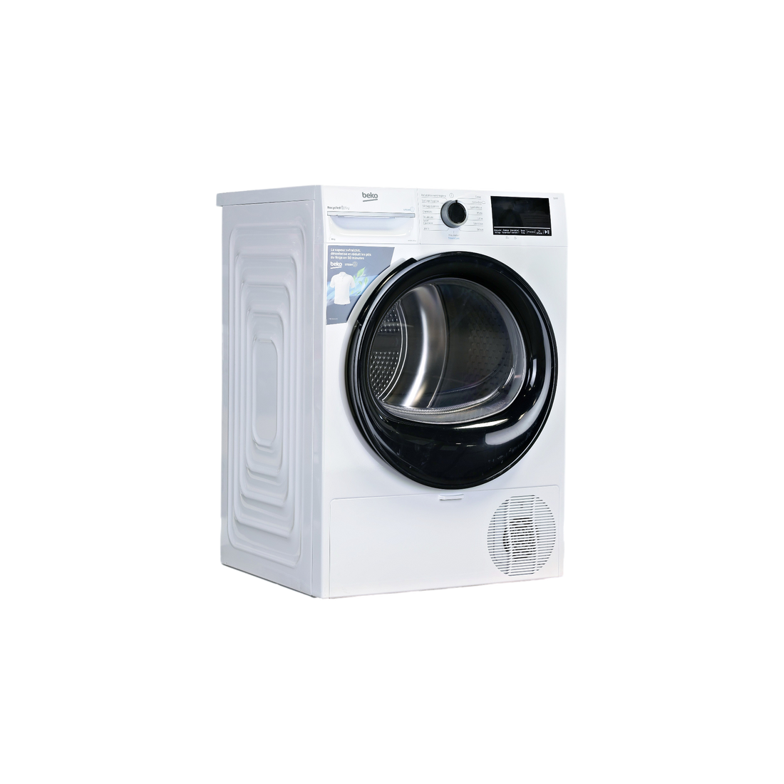 Seche-Linge Pompe À Chaleur 8 kg Reconditionné BEKO D3H28493W : vue du côté droit