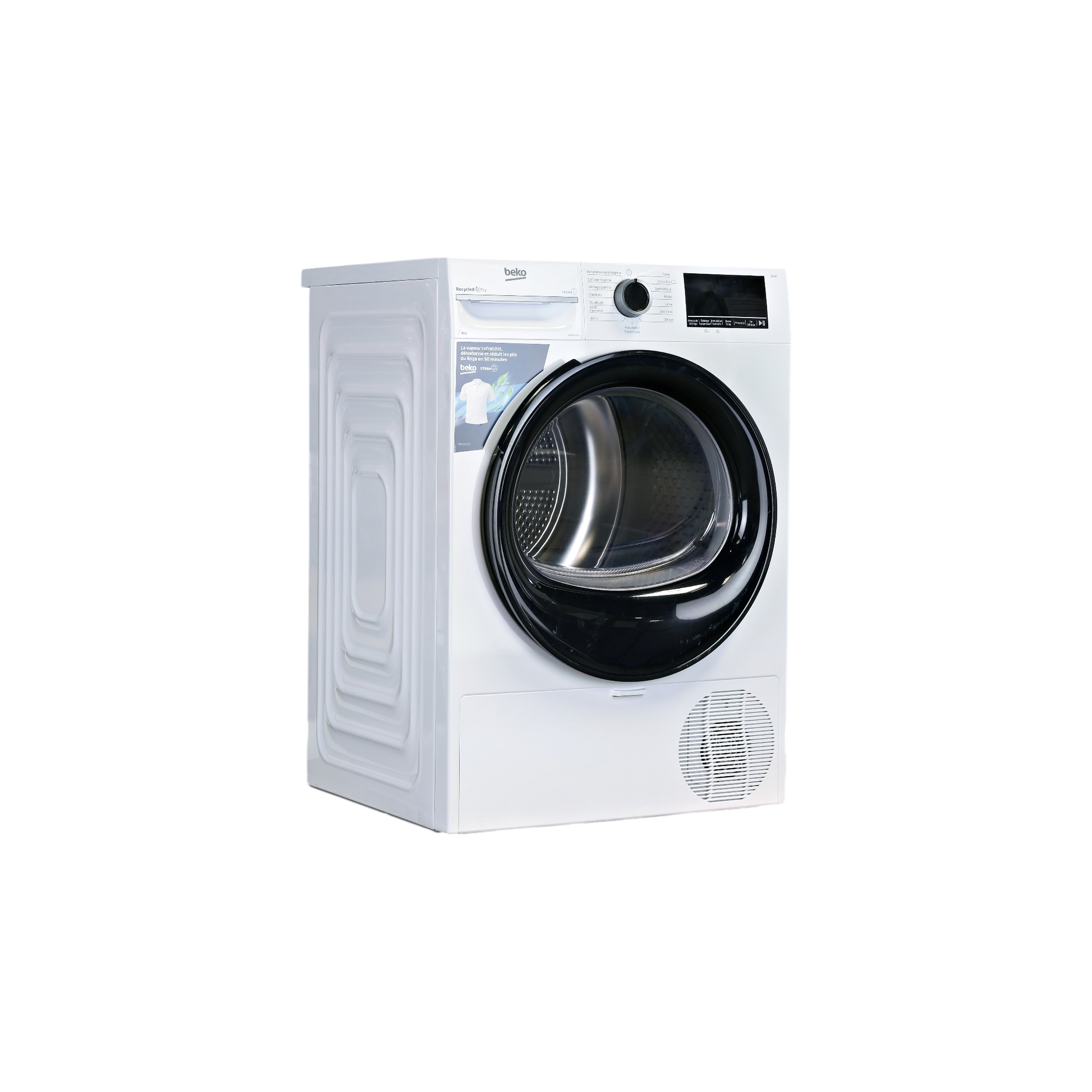 Seche-Linge Pompe À Chaleur 8 kg Reconditionné BEKO D3H28493W : vue du côté droit