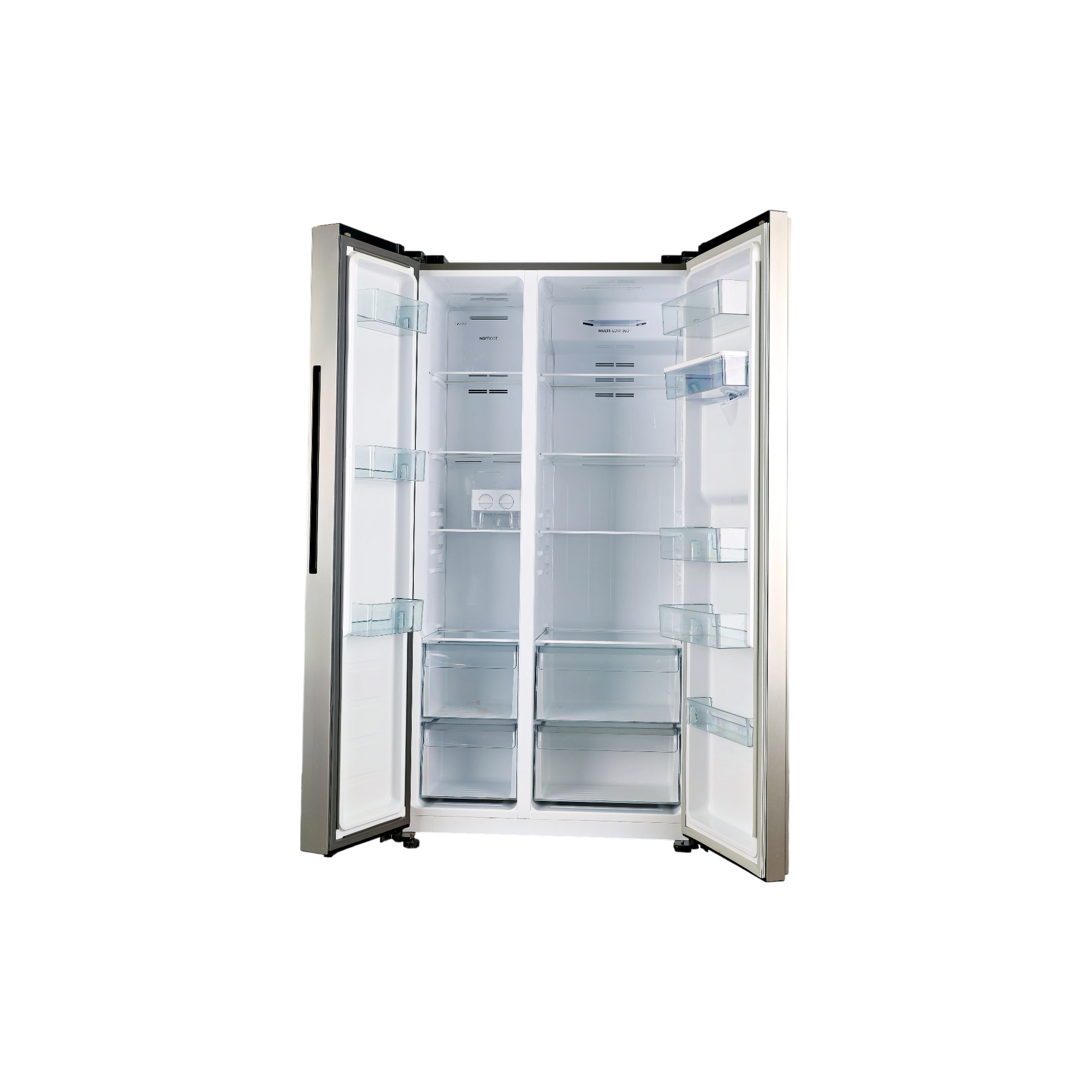 Réfrigérateur Américain 547 L Reconditionné GORENJE NRR9185EAXLWD : vue de l'intérieur
