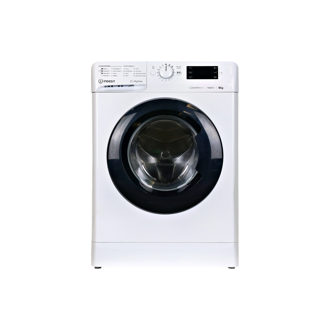 Lave-Linge Hublot 9 kg Reconditionné INDESIT MTWED91495WKFR : vue de face