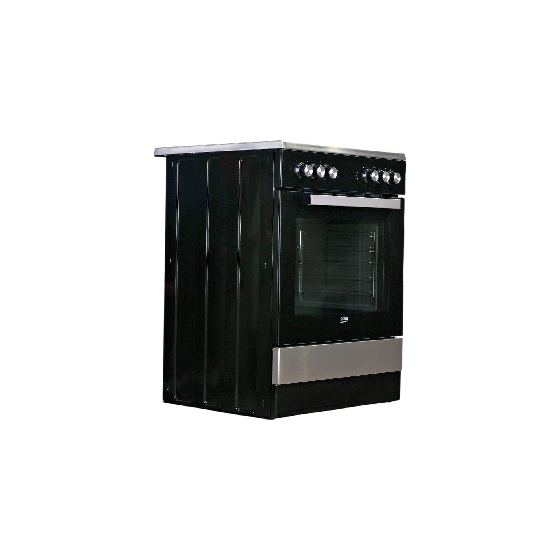 Cuisinière Vitrocéramique  Reconditionné BEKO FSE67301XCS : vue du côté droit