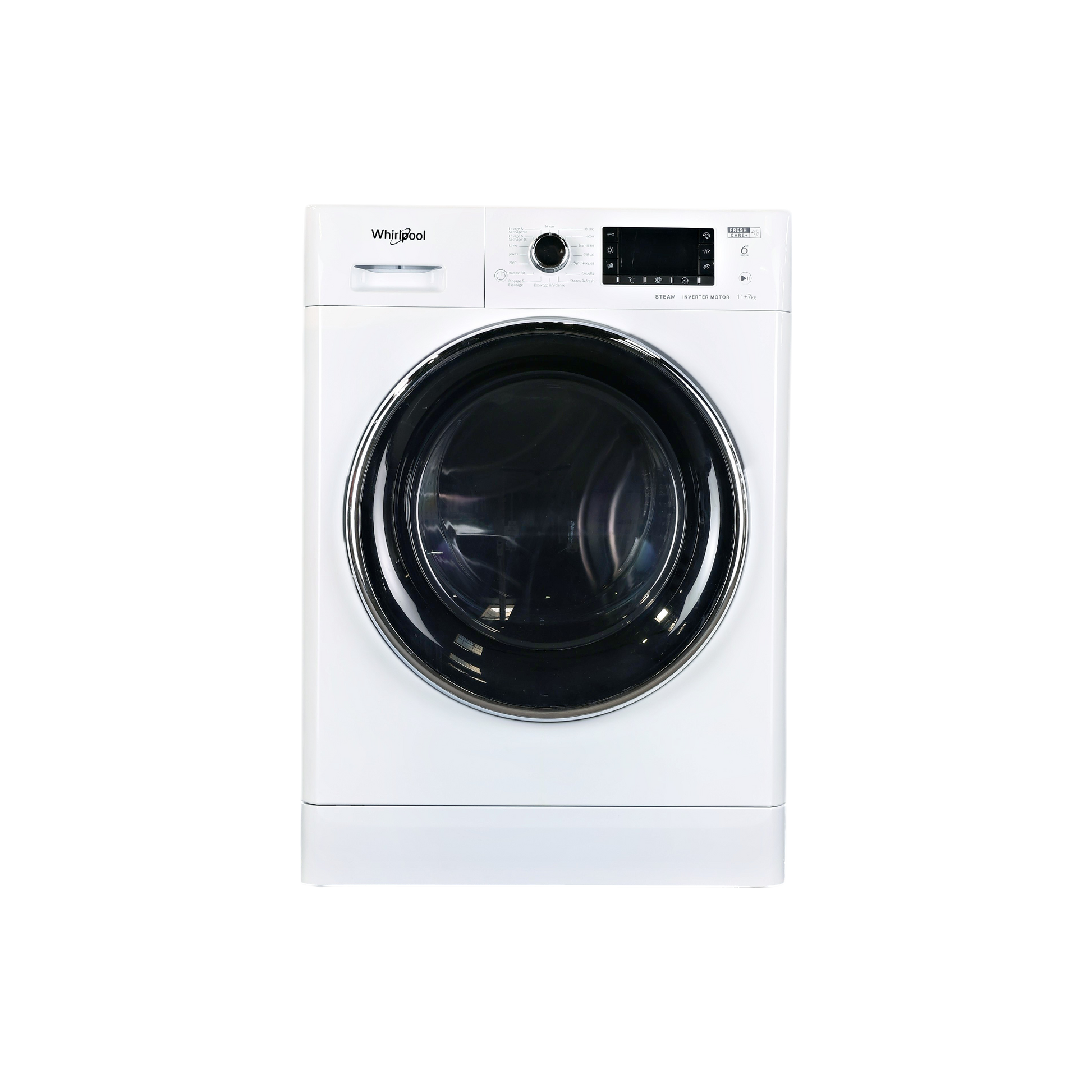 Lave-Linge Sechant 11 kg Reconditionné WHIRLPOOL FFWDD1176258BCVFR : vue de face