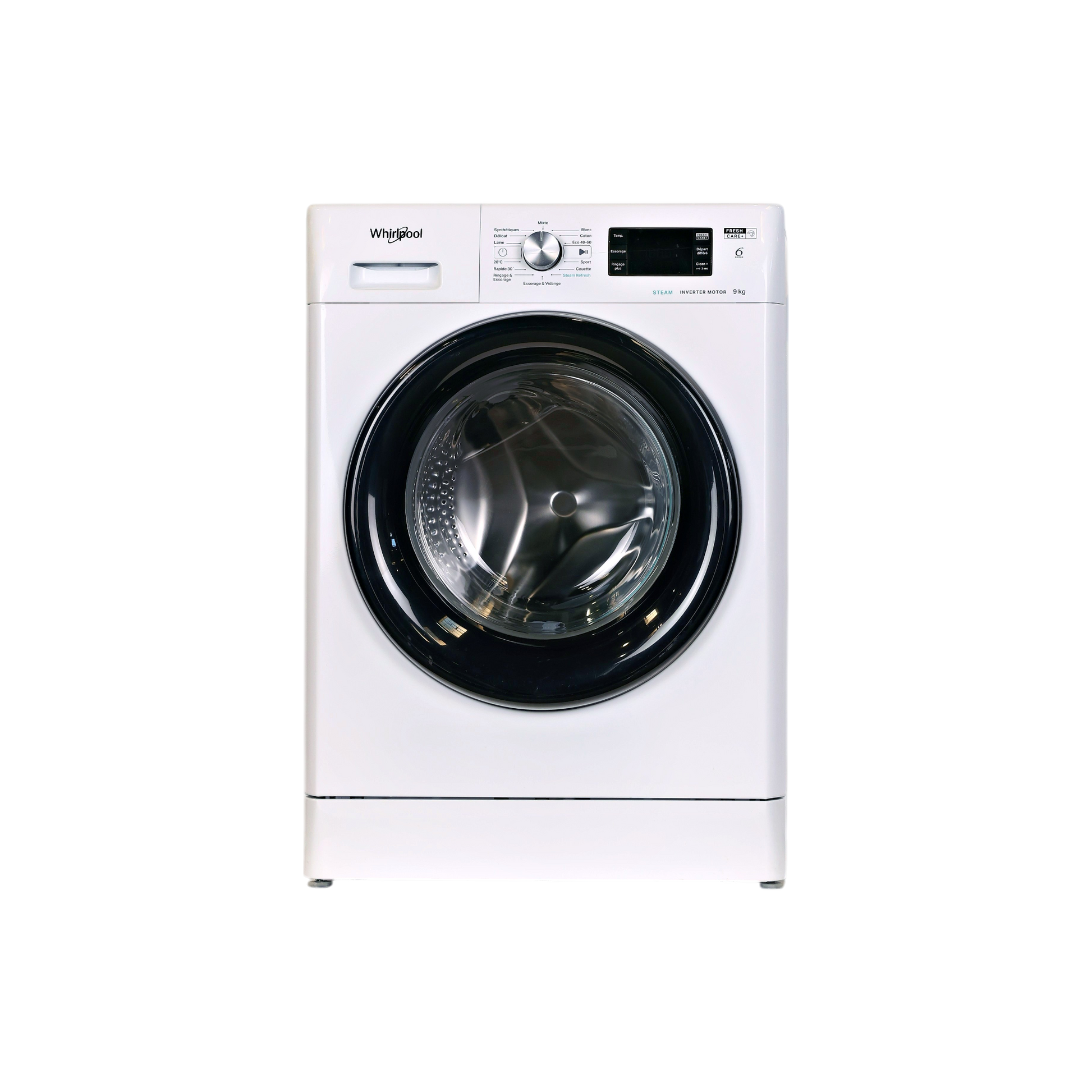 Lave-Linge Hublot 9 kg Reconditionné WHIRLPOOL FFBP9469BVFR : vue de face