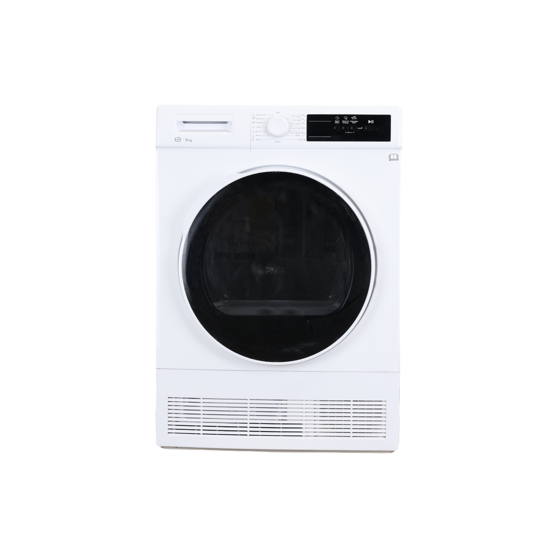 Seche-Linge Condensation 8 kg Reconditionné ESSENTIEL B ESLC8-6B : vue de face