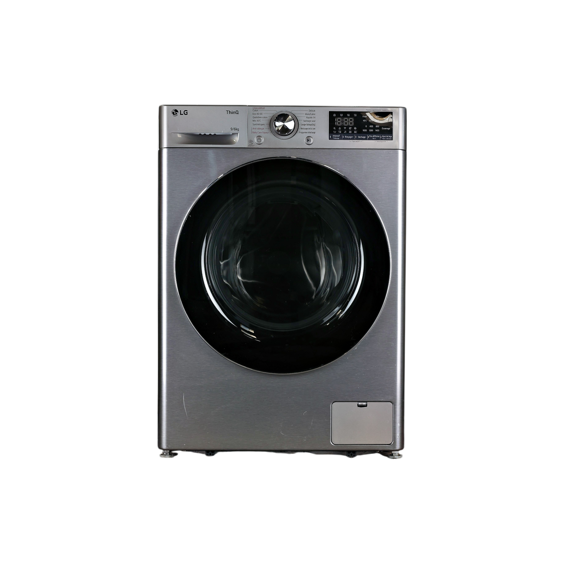 Lave-Linge Sechant 9 kg Reconditionné LG F964V42IXRS : vue de face