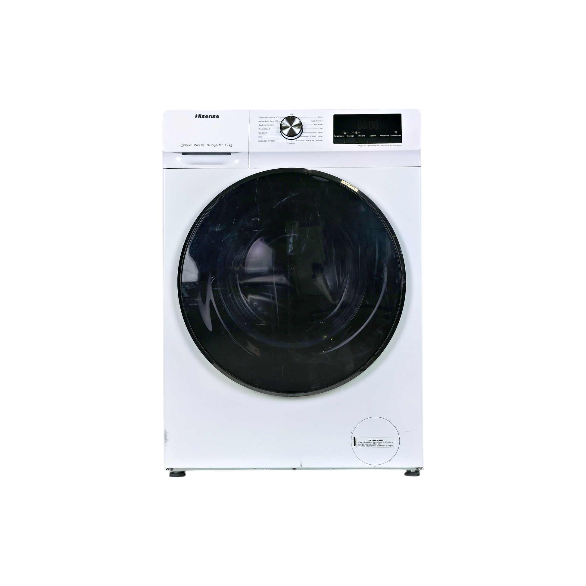 Lave-Linge Hublot 12 kg Reconditionné HISENSE WFQA1214EVJM : vue de face