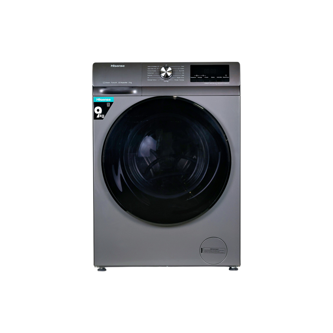 Lave-Linge Hublot 9 kg Reconditionné HISENSE WFQA9014EVJMT : vue de face