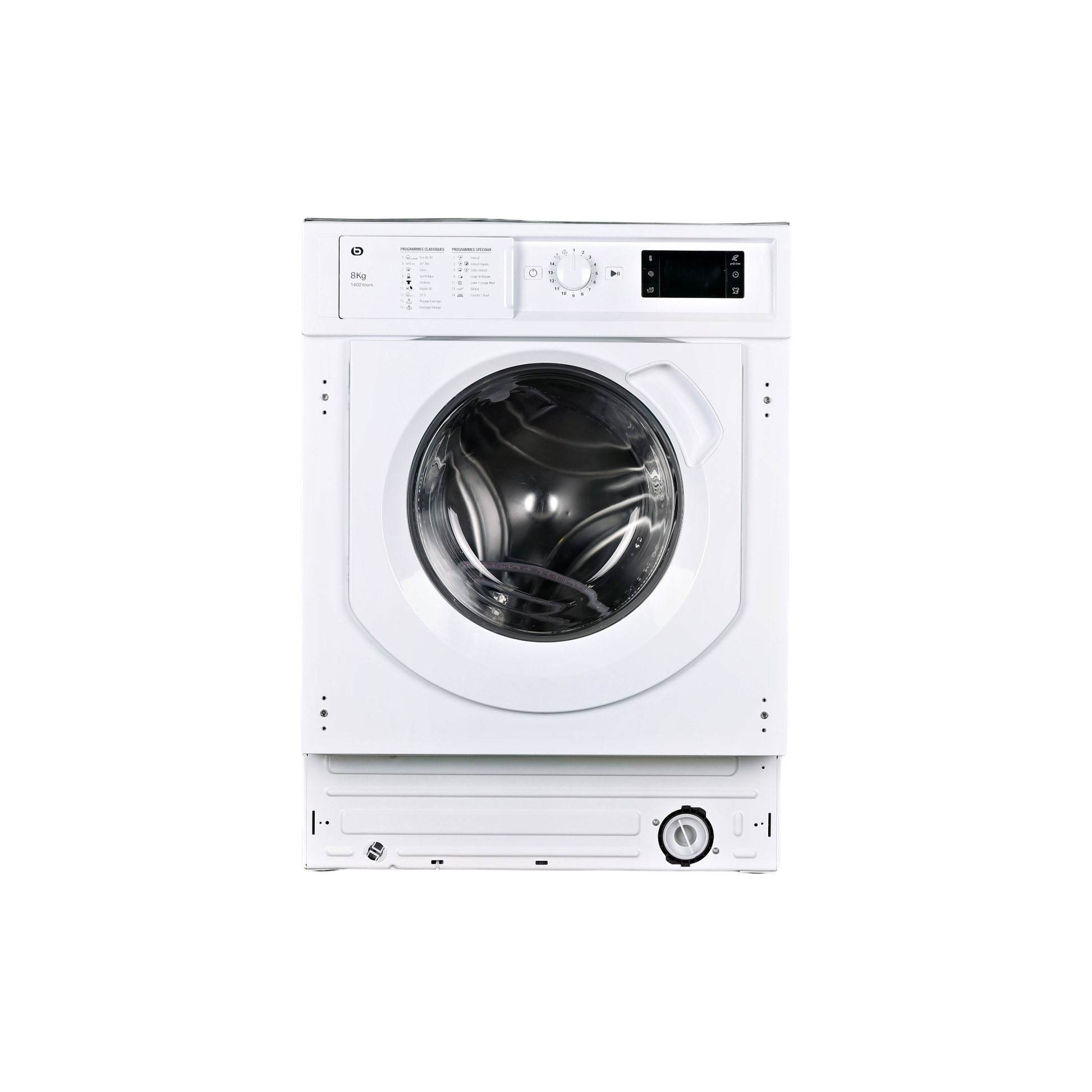 Lave-Linge Hublot 8 kg Reconditionné ESSENTIEL B EELF814-1B : vue de face