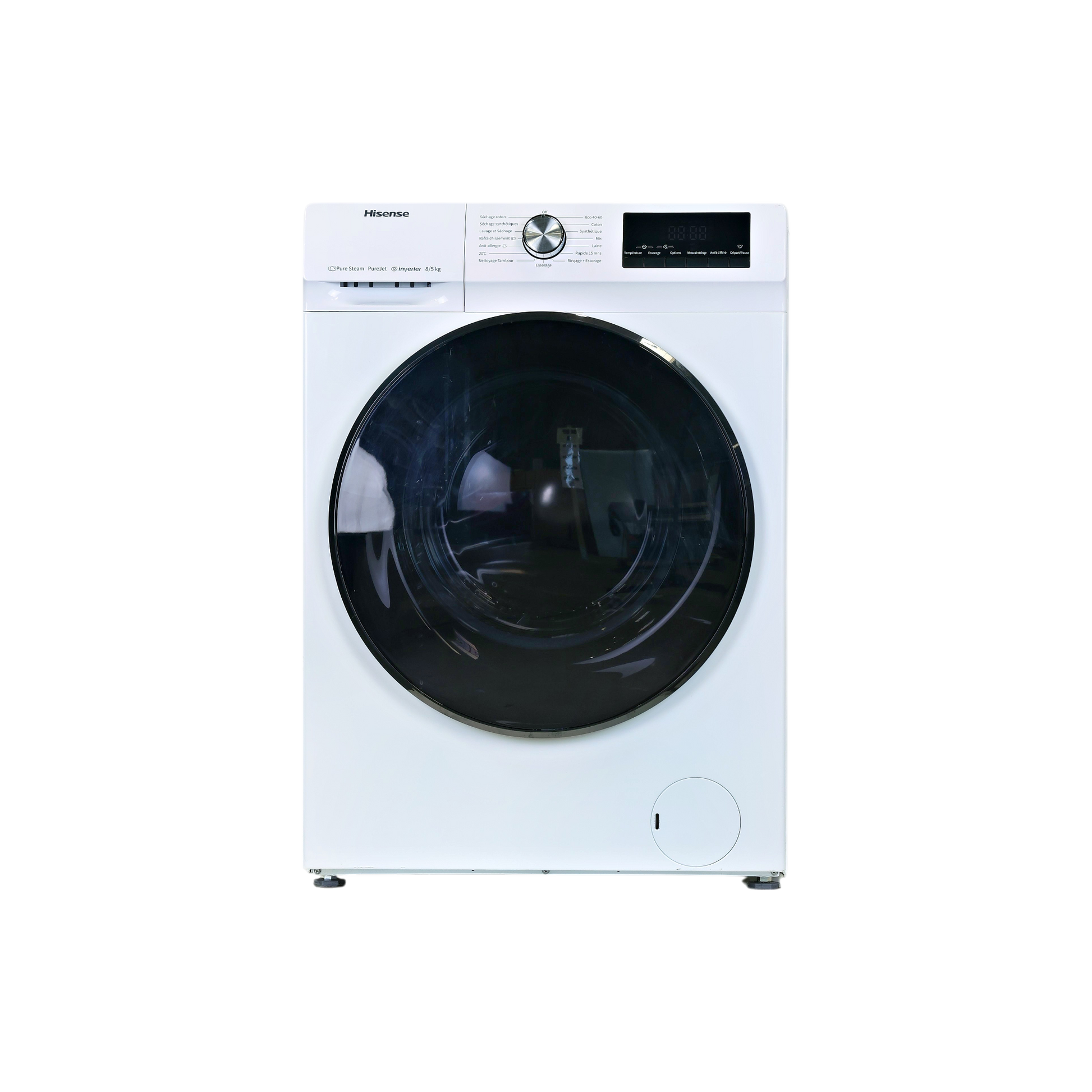 Lave-Linge Sechant 8 kg Reconditionné HISENSE WDQA8014EVJM : vue de face