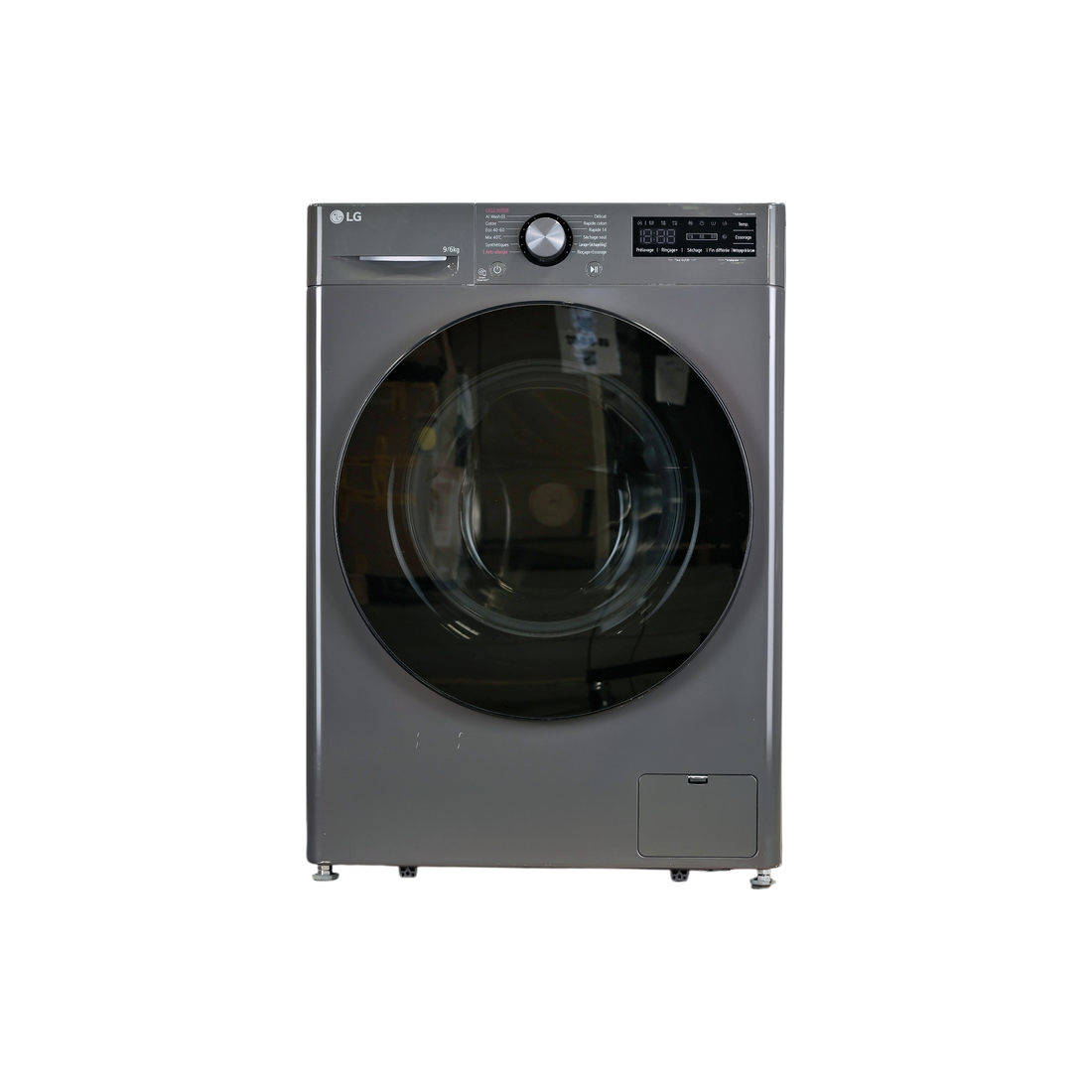 Lave-Linge Sechant 9 kg Reconditionné LG F964R56MBRS : vue de face