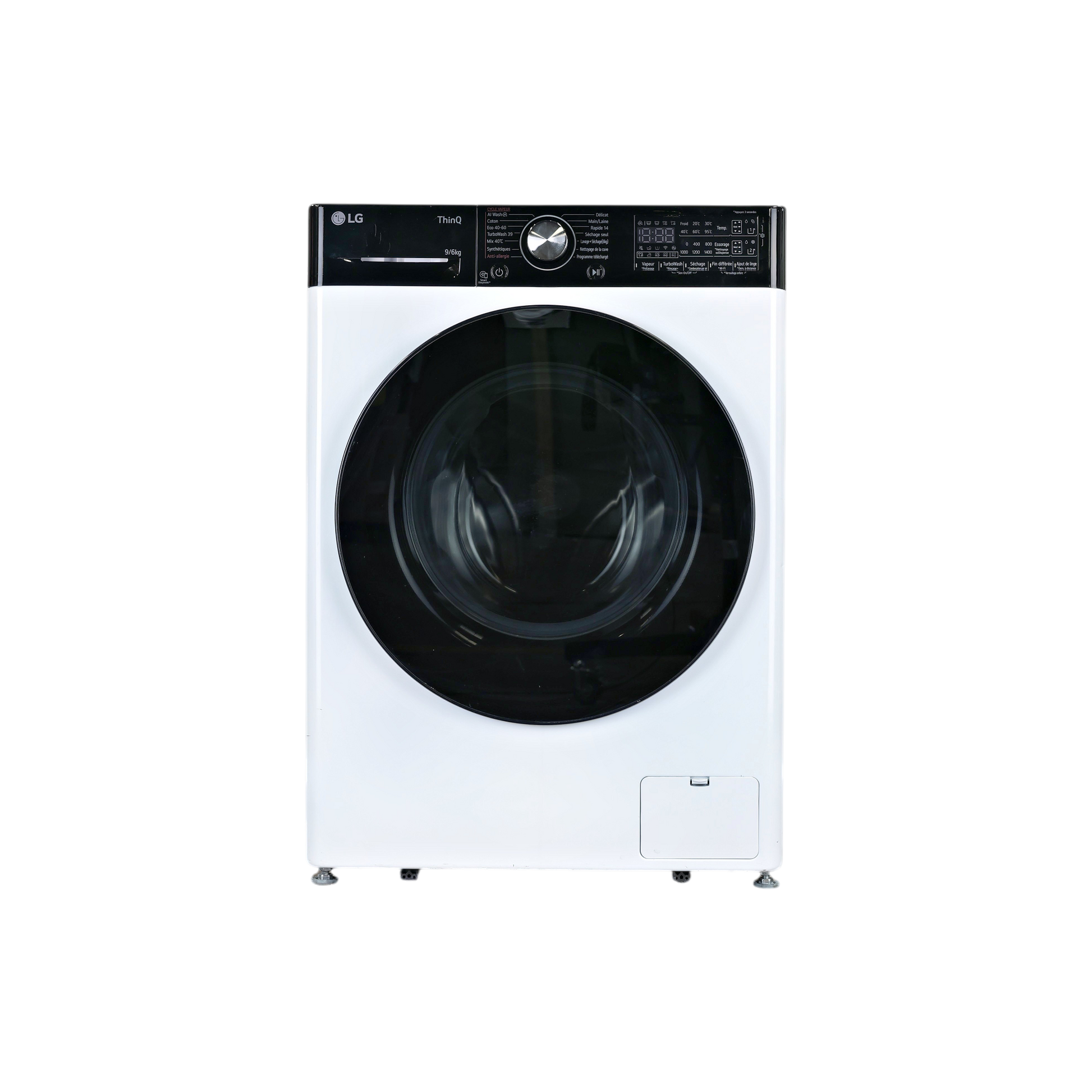 Lave-Linge Sechant 9 kg Reconditionné LG F964R76WSTA : vue de face