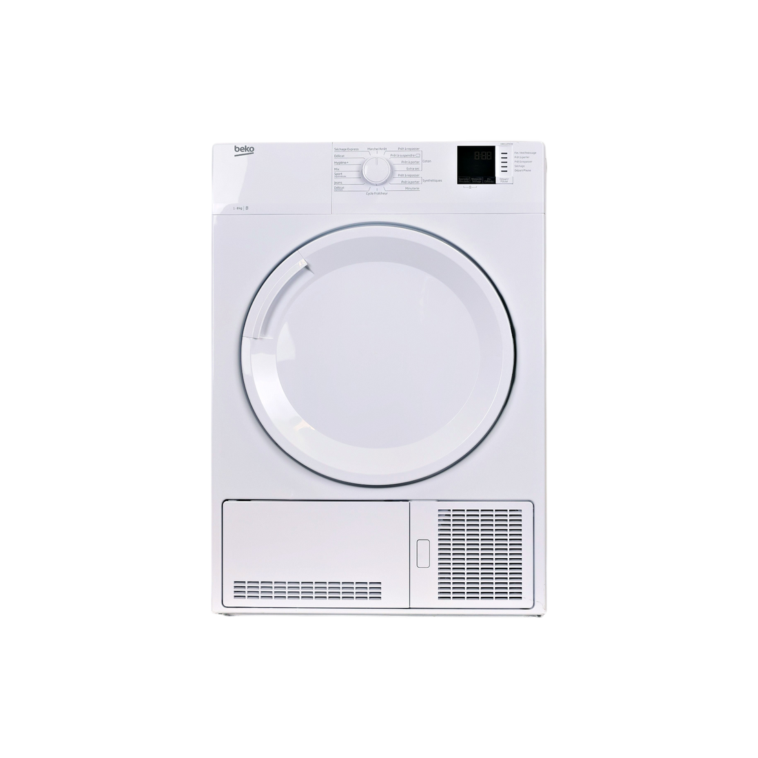 Seche-Linge Condensation 8 kg Reconditionné BEKO DB8112PA0W : vue de face