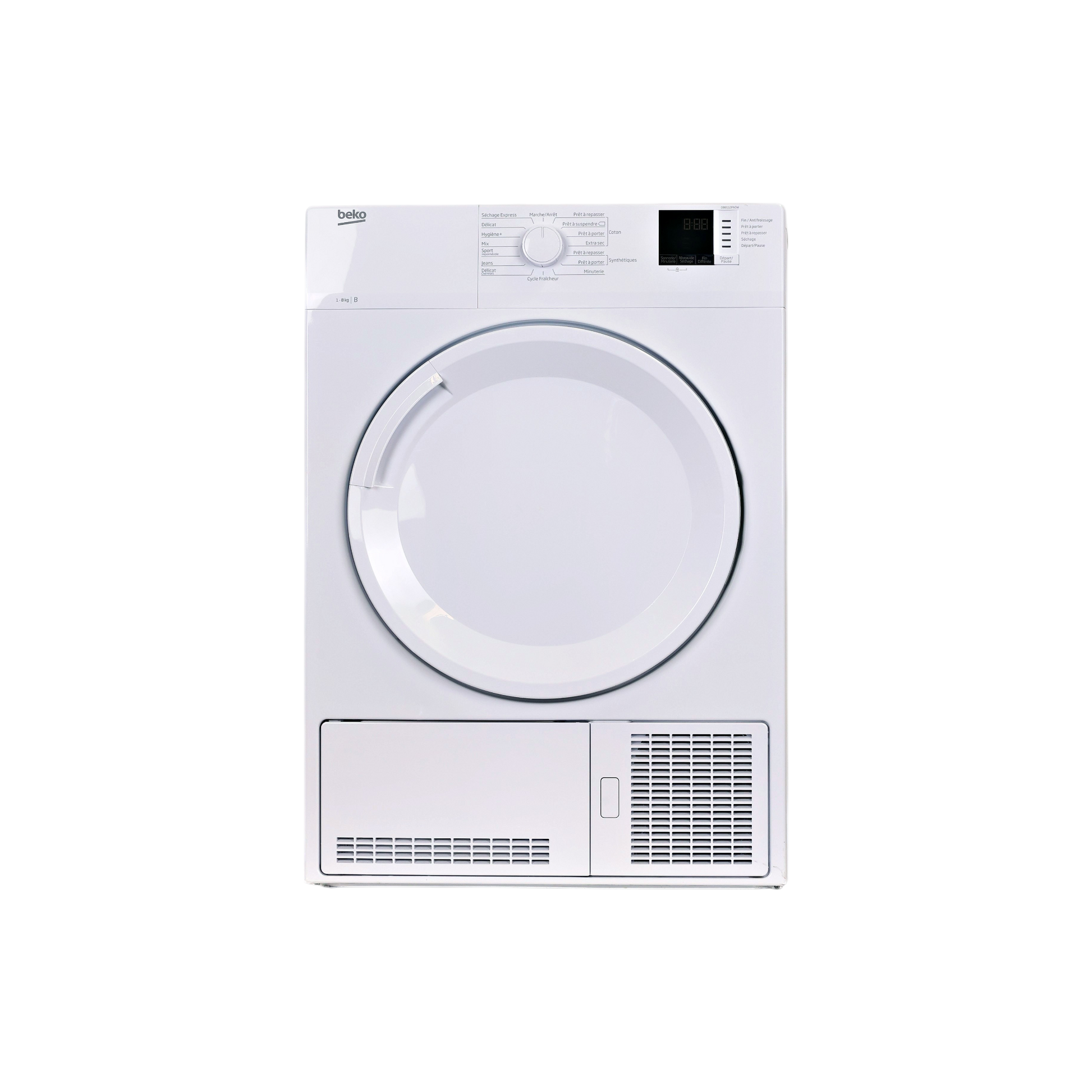 Seche-Linge Condensation 8 kg Reconditionné BEKO DB8112PA0W : vue de face