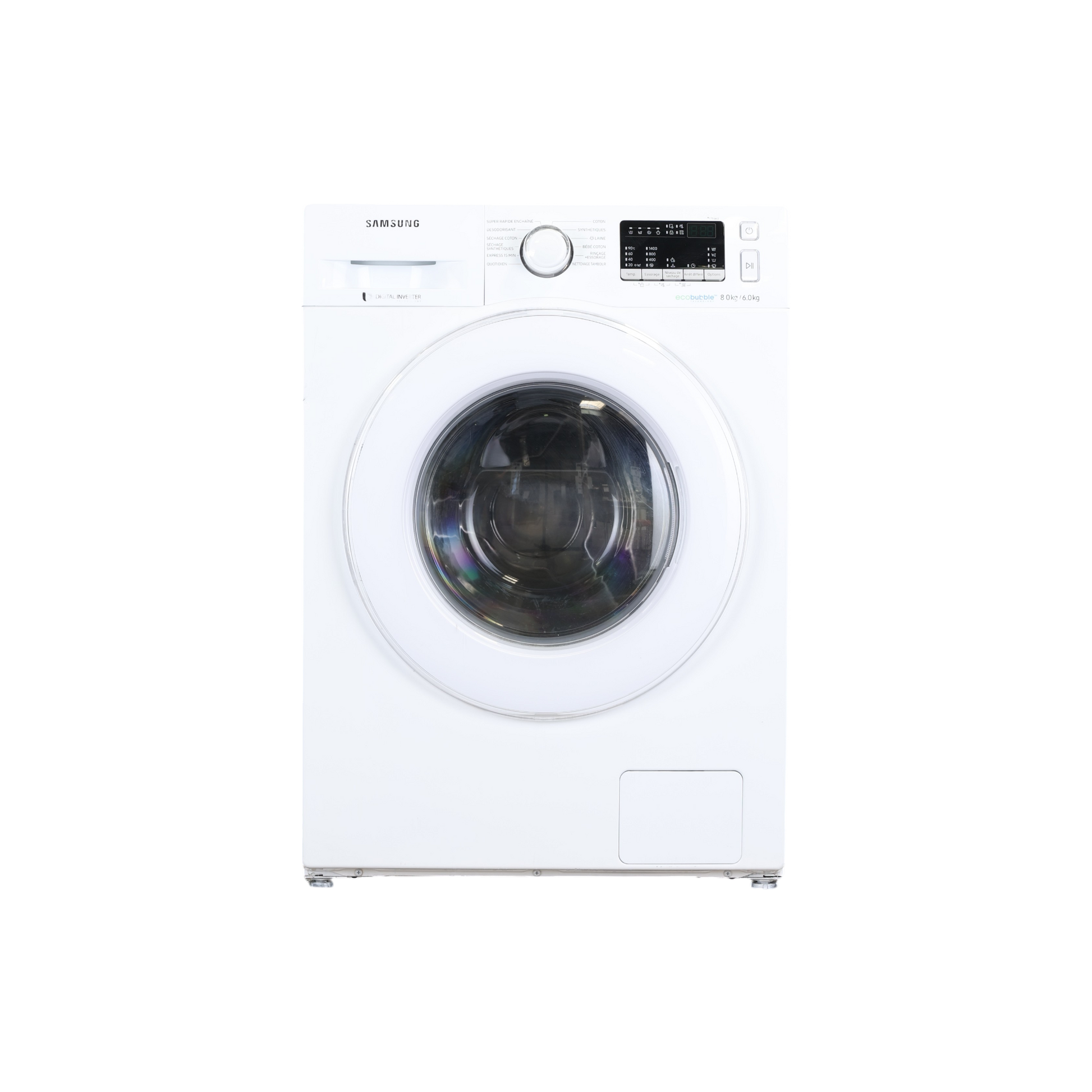 Lave-Linge Sechant 8 kg Reconditionné SAMSUNG WD80M4B53IW : vue de face