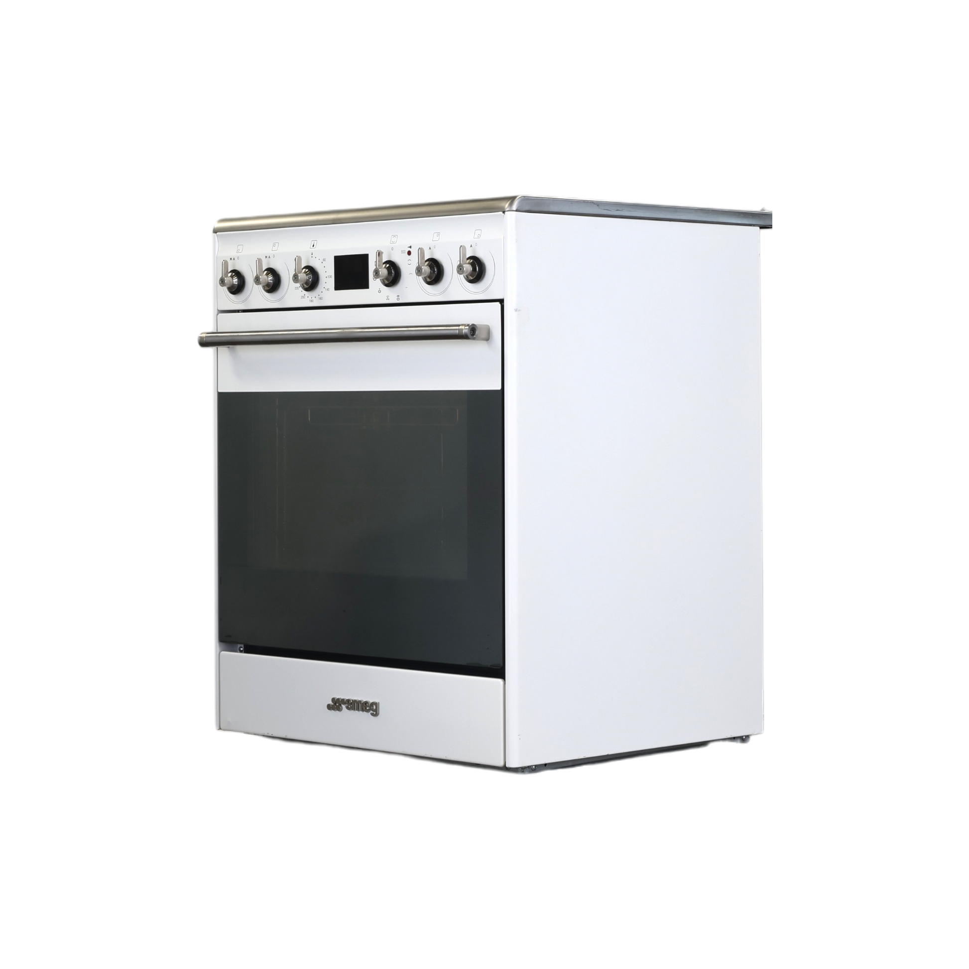 Cuisinière À Induction 70 L Reconditionné SMEG SPSK60IB9 : vue du côté gauche