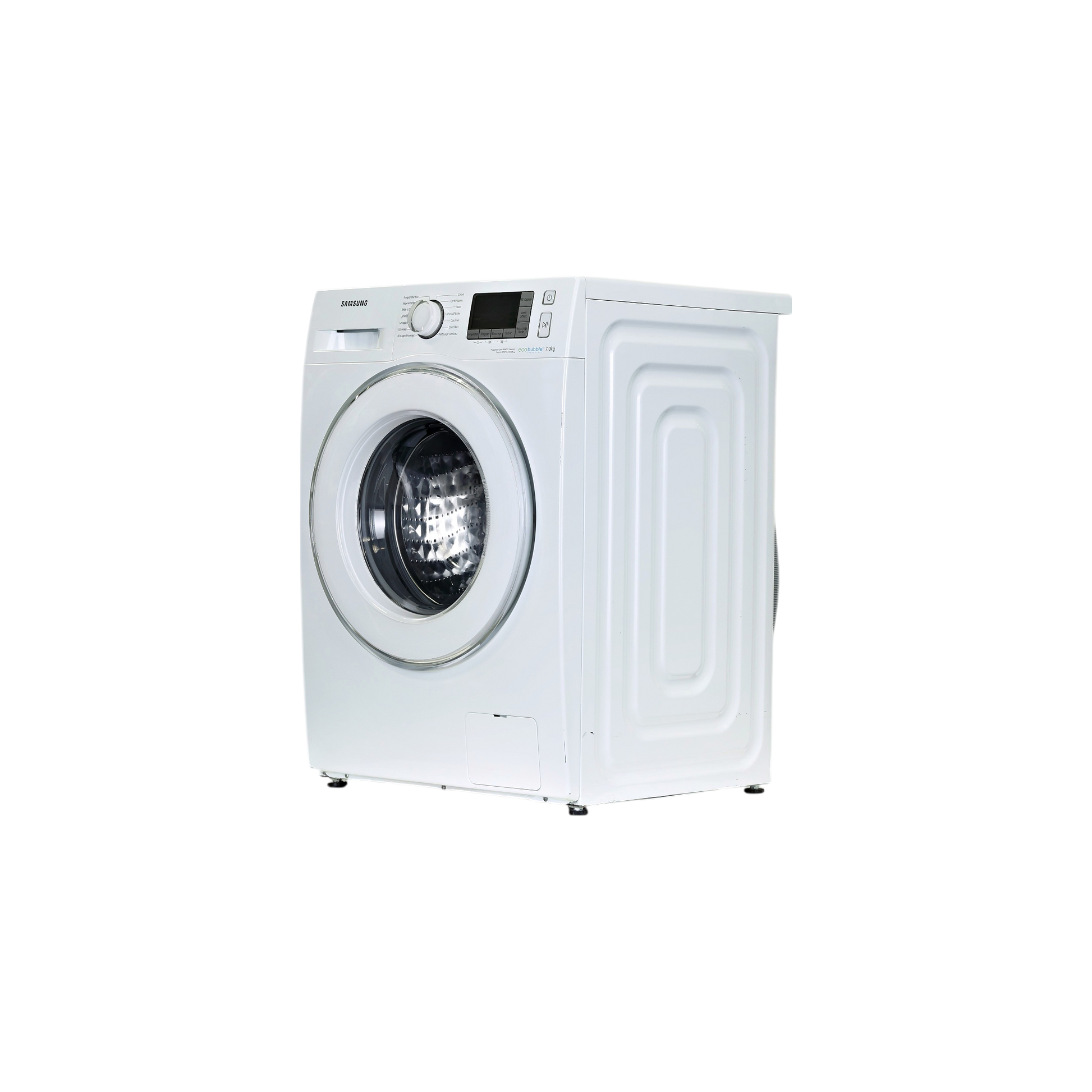 Lave-Linge Hublot 7 kg Reconditionné SAMSUNG WF70F5E5W4W : vue du côté gauche