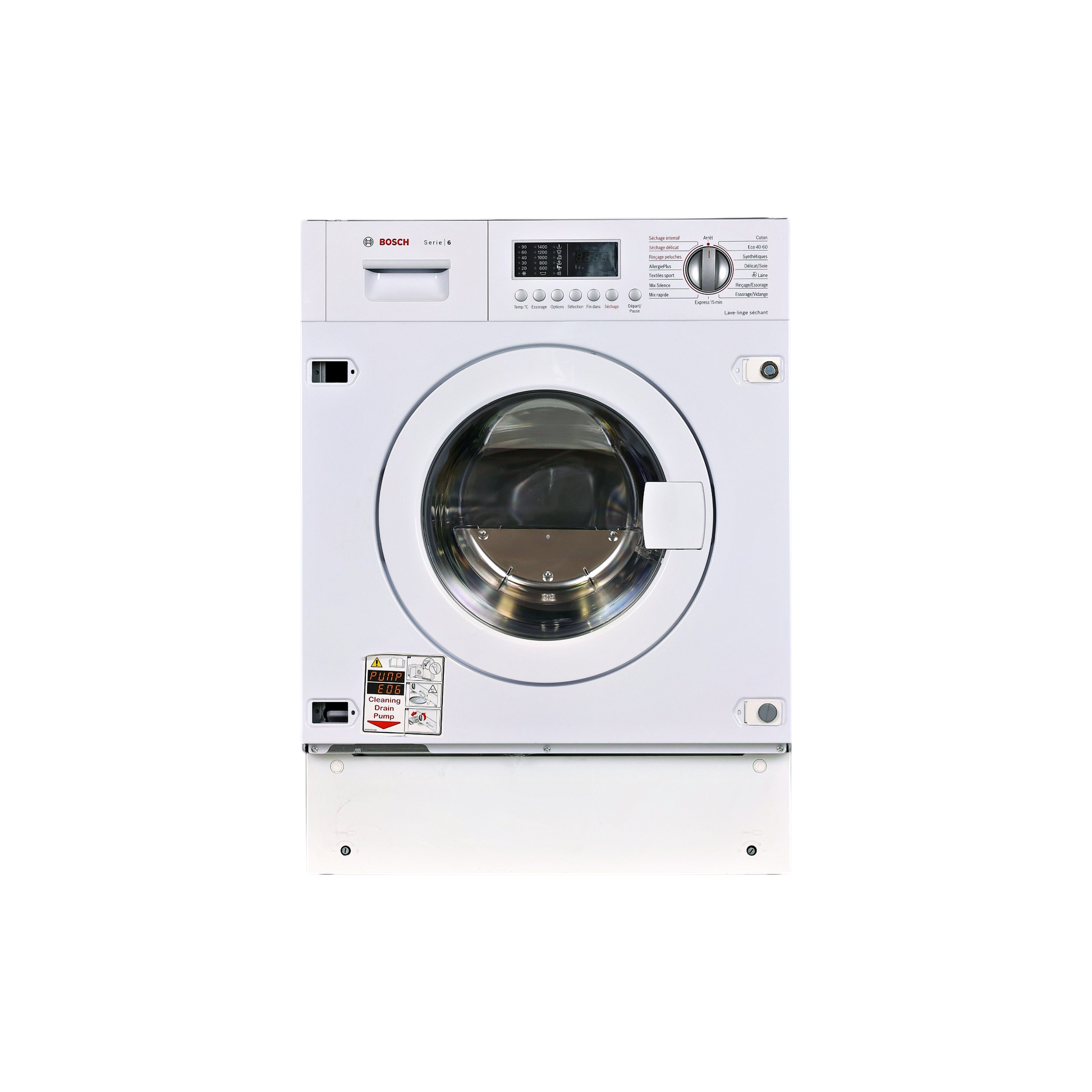 Lave-Linge Sechant 7 kg Reconditionné BOSCH WKD28542FF : vue de face