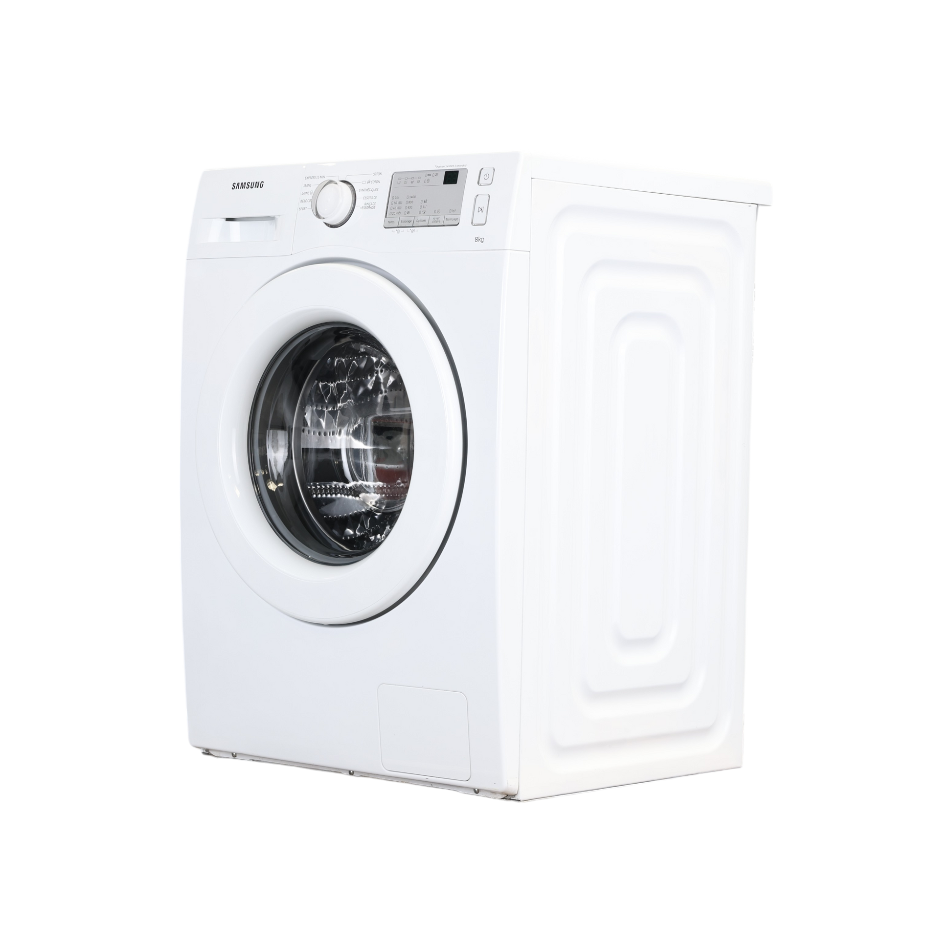 Lave-Linge Hublot 8 kg Reconditionné SAMSUNG WW80J3483KW : vue du côté gauche