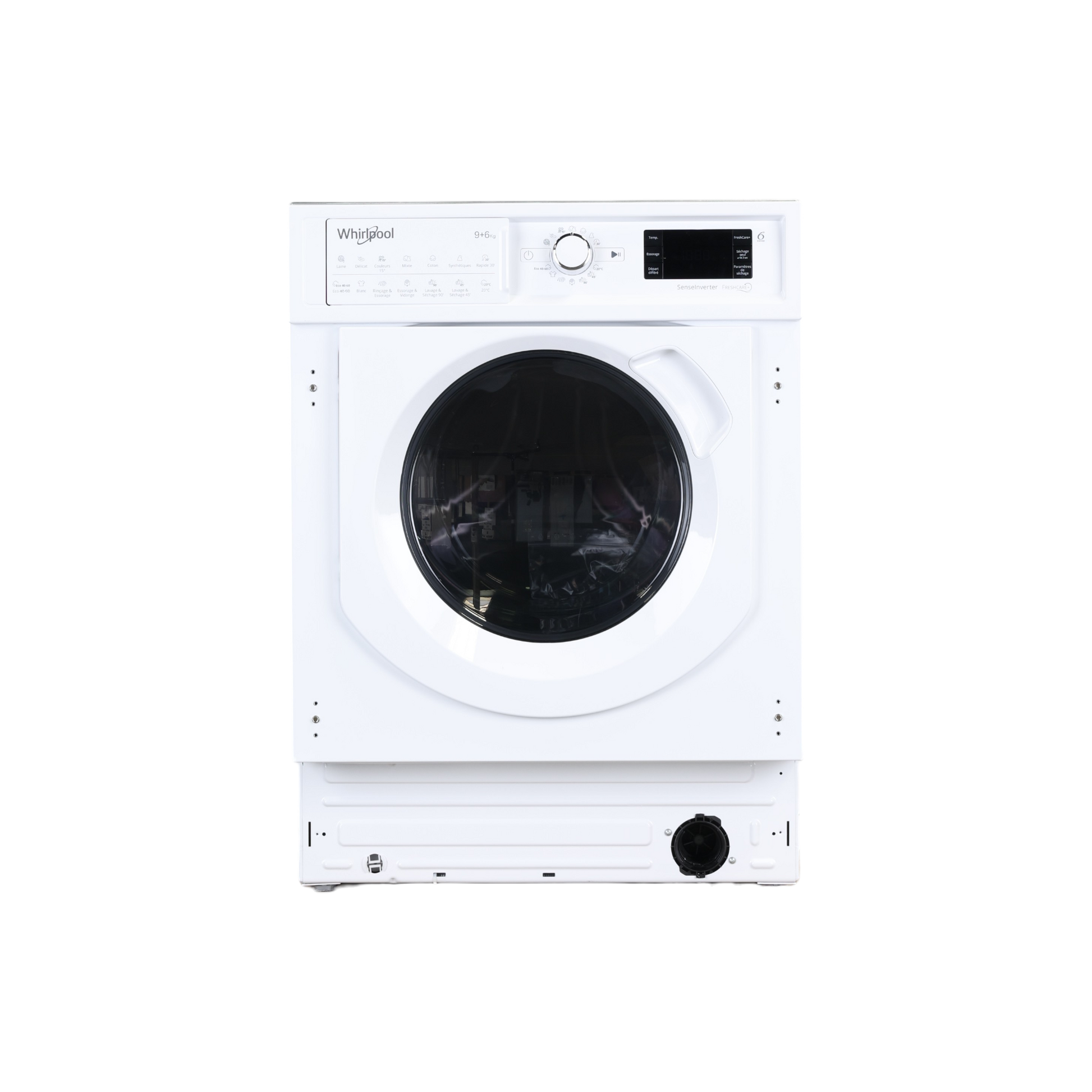 Lave-Linge Sechant 9 kg Reconditionné WHIRLPOOL BIWDWG961485FR : vue de face