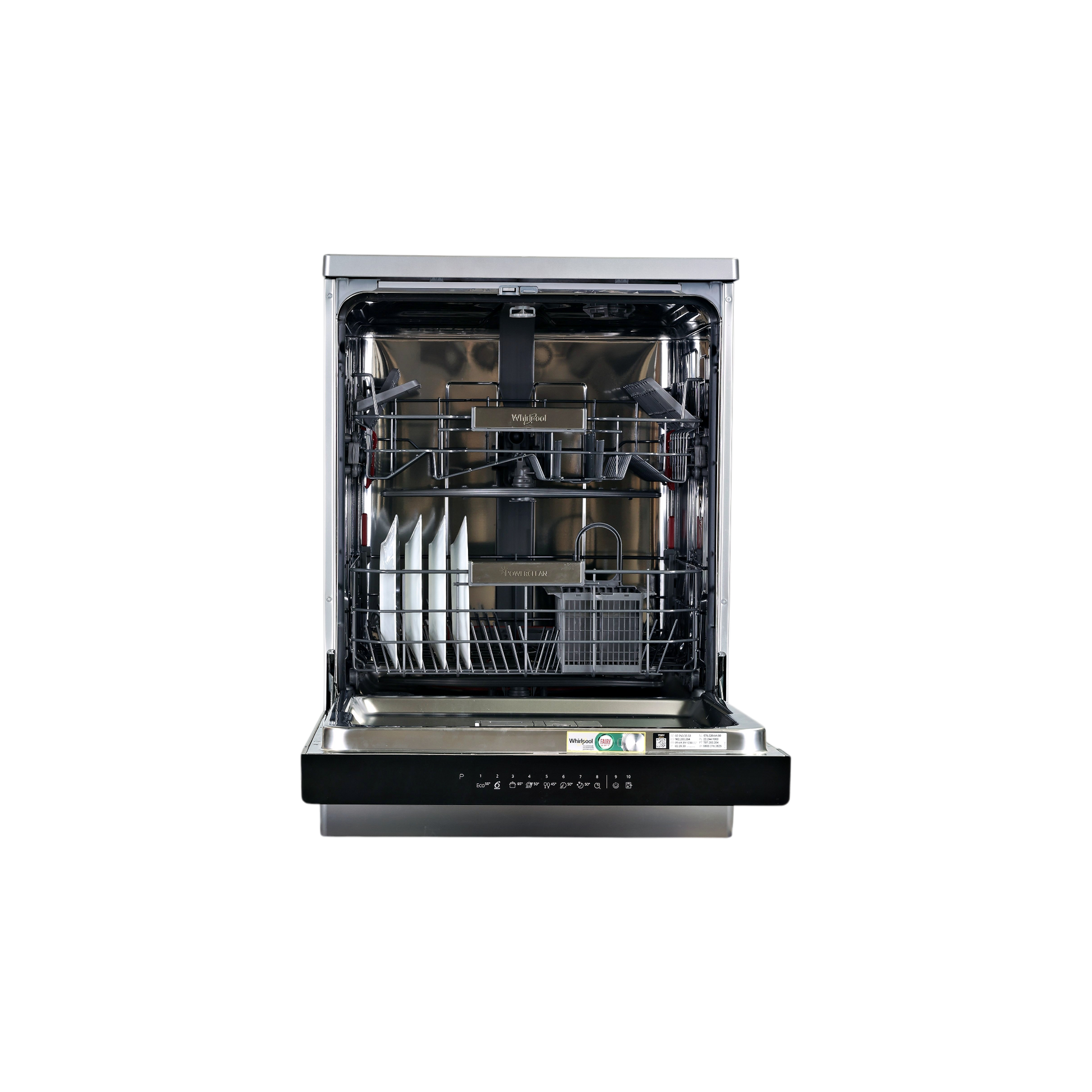 Lave-Vaisselle Pose Libre 14 Cvts Reconditionné WHIRLPOOL WFO3T133P6.5X : vue de l'intérieur