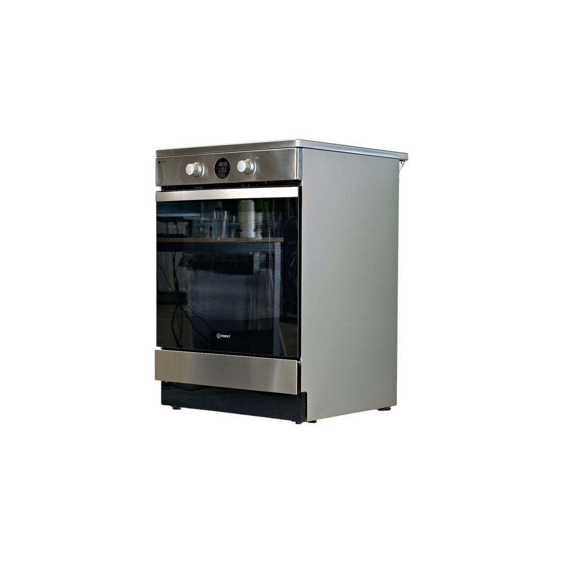 Cuisinière À Induction 69 L Reconditionné INDESIT IS67IQ8CCX : vue du côté gauche