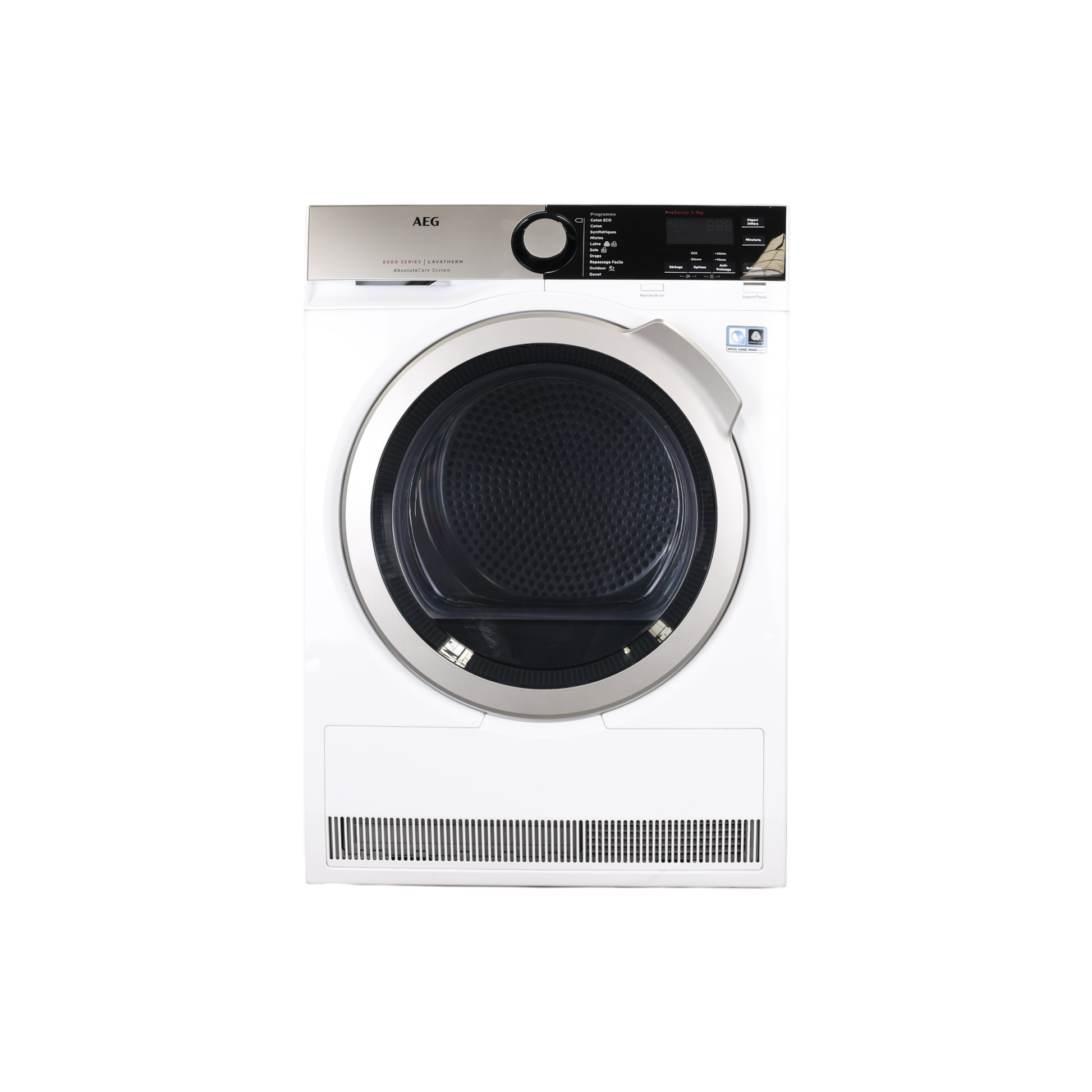 Seche-Linge Pompe À Chaleur 9 kg Reconditionné AEG T8DED954E : vue de face