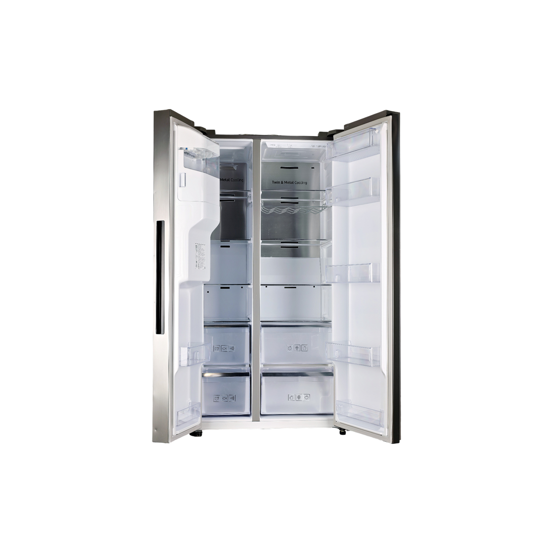 Réfrigérateur Américain 617 L Reconditionné SAMSUNG RS68N8240S9 : vue de l'intérieur
