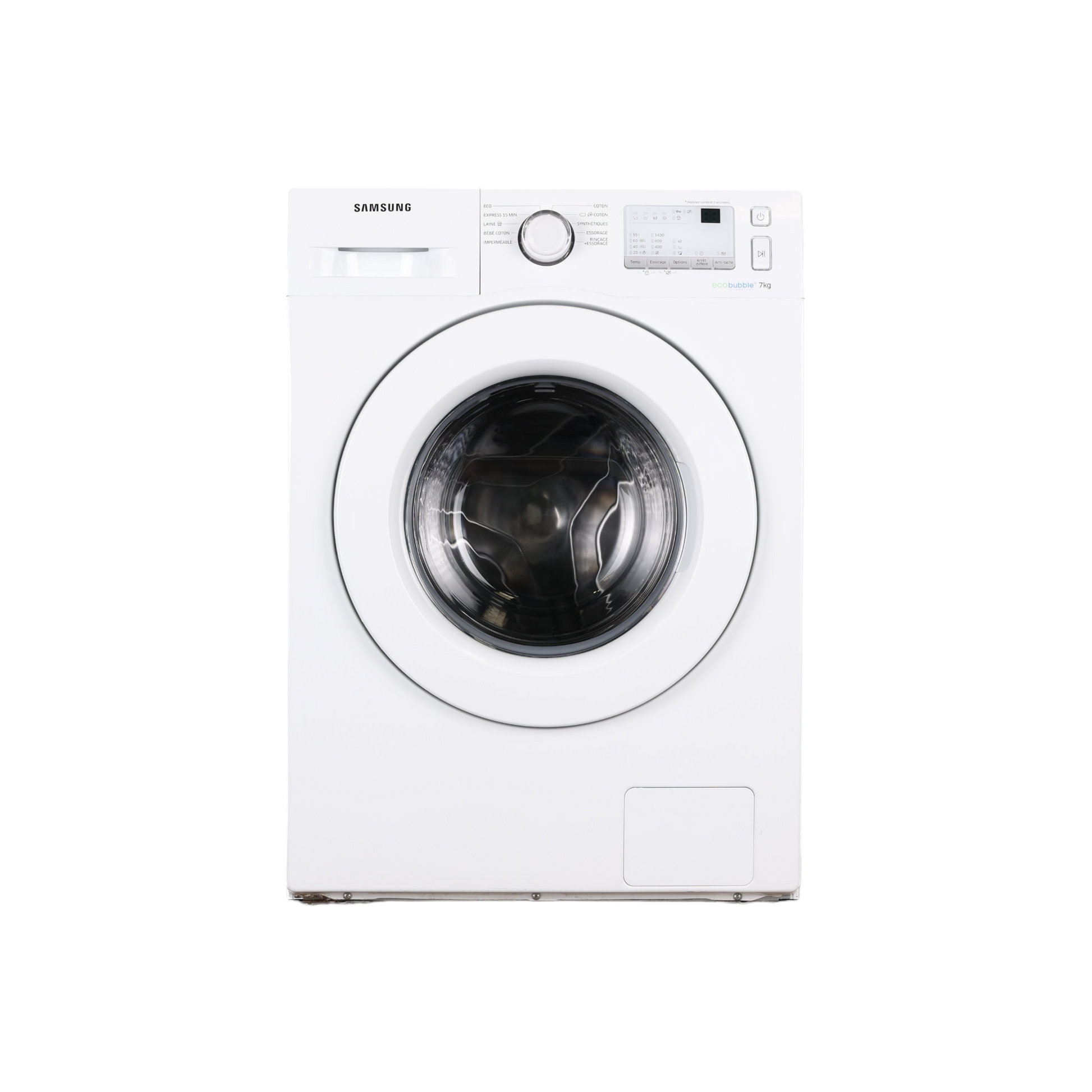 Lave-Linge Hublot 7 kg Reconditionné SAMSUNG WW70J3467KW : vue de face
