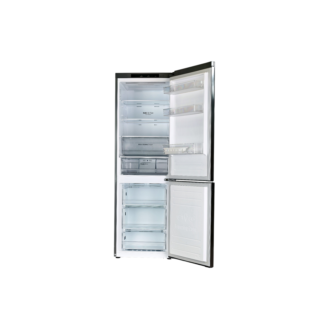 Réfrigérateur Avec Congélateur 341 L Reconditionné LG GBB61PZJEN : vue de l'intérieur