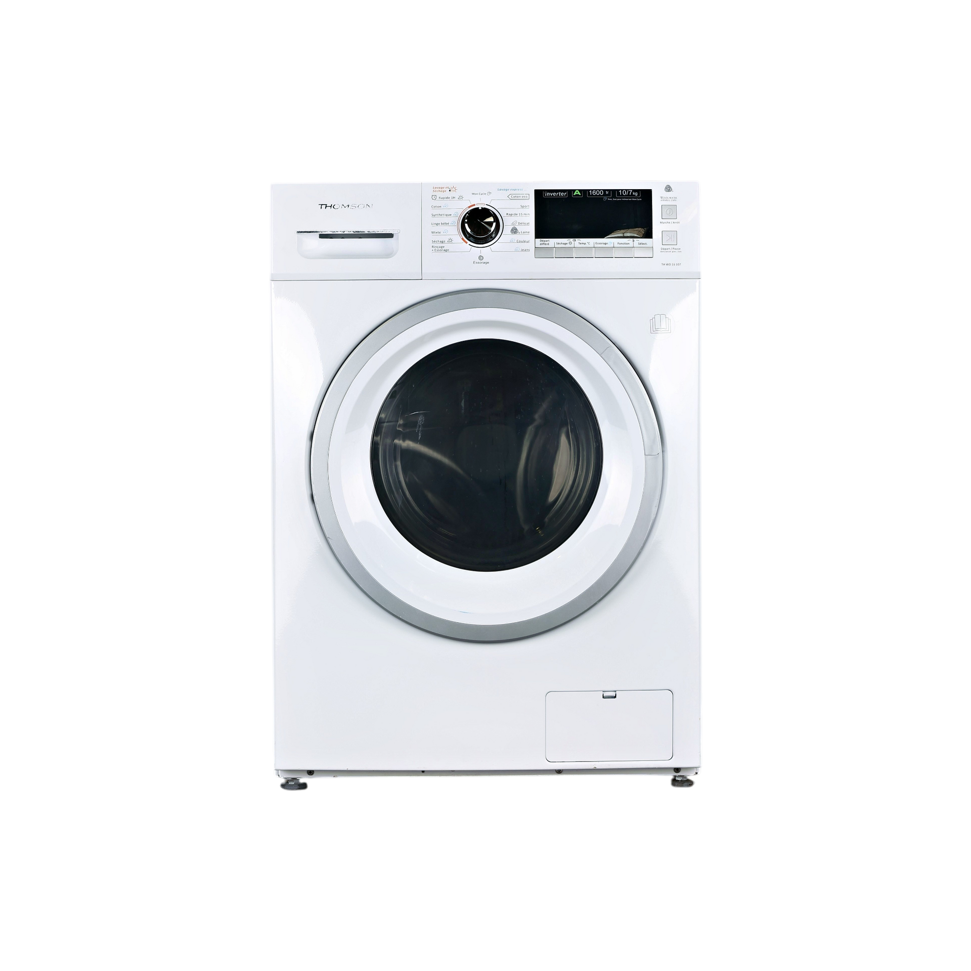Lave-Linge Sechant 10 kg Reconditionné THOMSON THWD16107 : vue de face