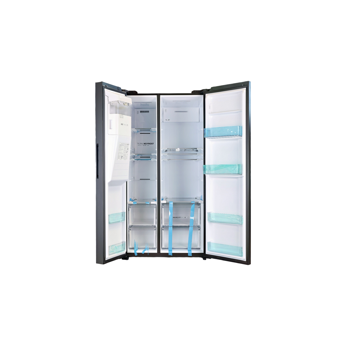 Réfrigérateur Américain 601 L Reconditionné HAIER HSW59F18EIPT : vue de l'intérieur