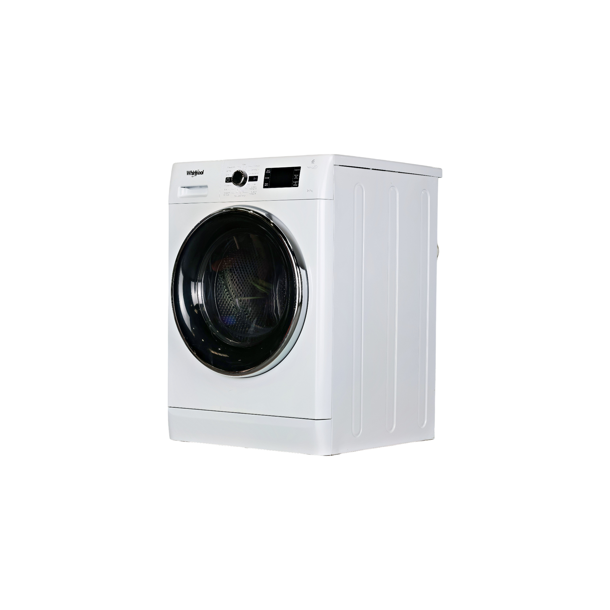 Lave-Linge Sechant 9 kg Reconditionné WHIRLPOOL FWDG97168BXFR : vue du côté gauche