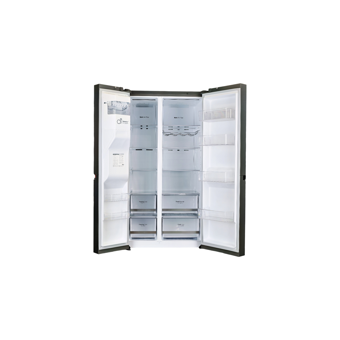 Réfrigérateur Américain 635 L Reconditionné LG GSLV80DSLF : vue de l'intérieur